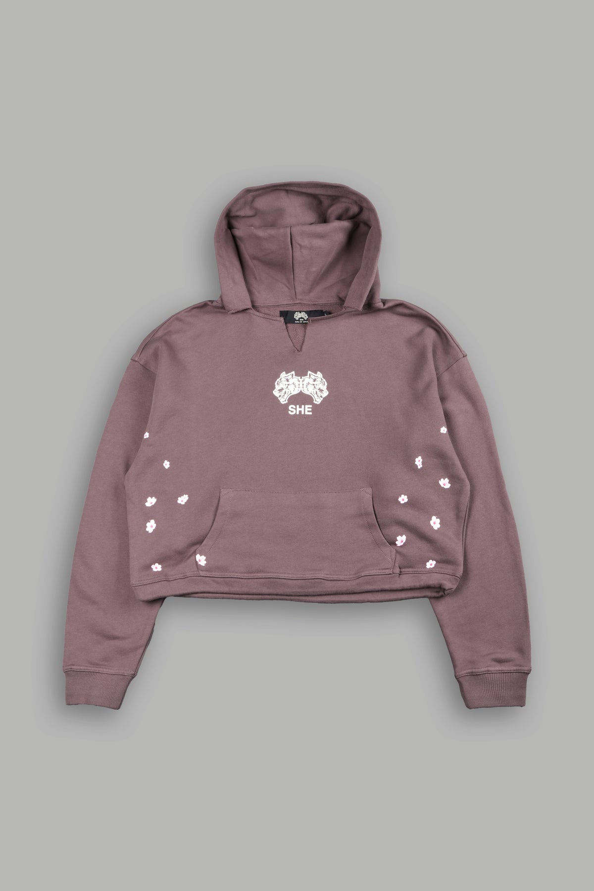 Sakura Hesh Dempsey Cropped Hoodie In Rose Taupe