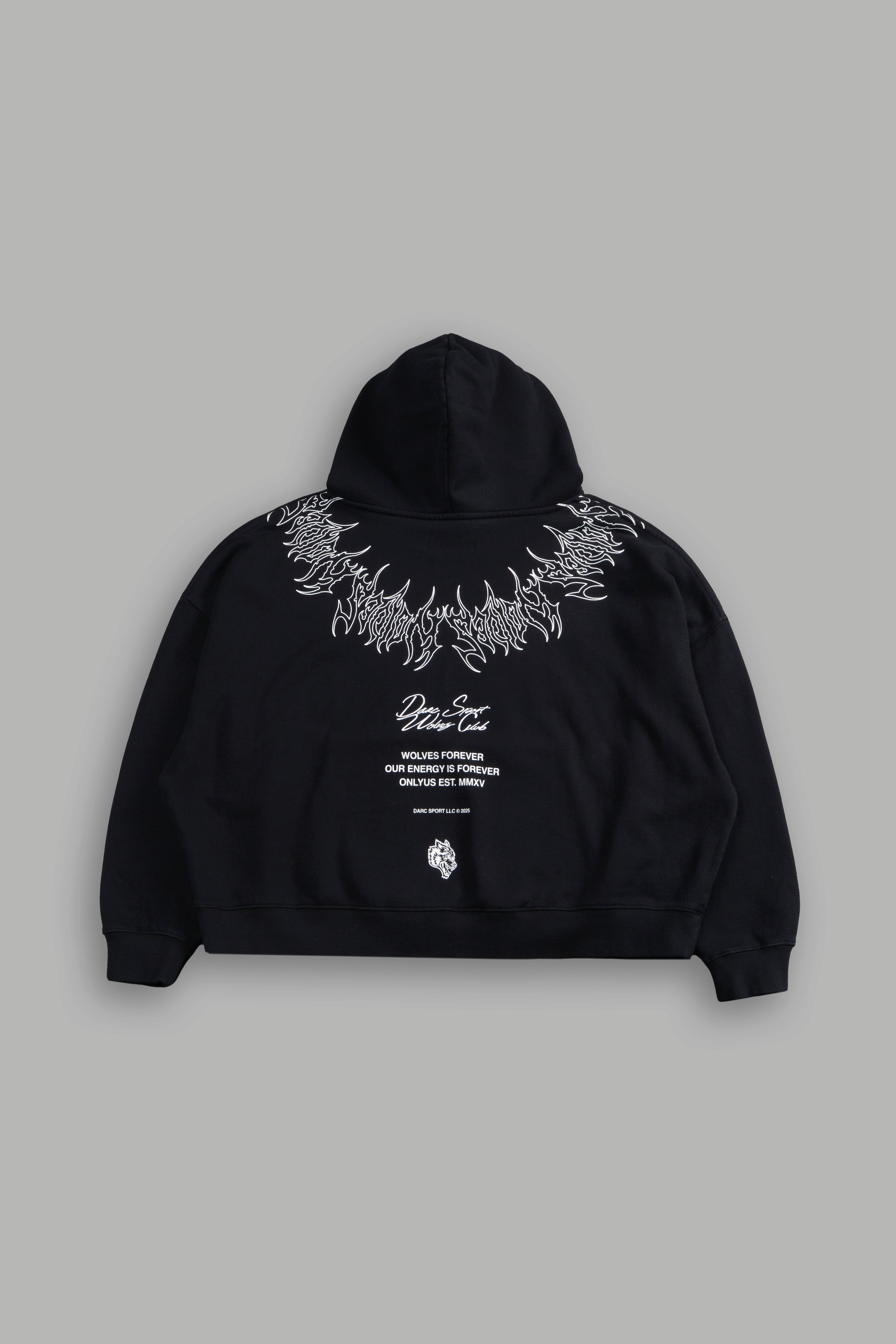 Hesh Core Grunge "Gage Box Cut" Hoodie in Black