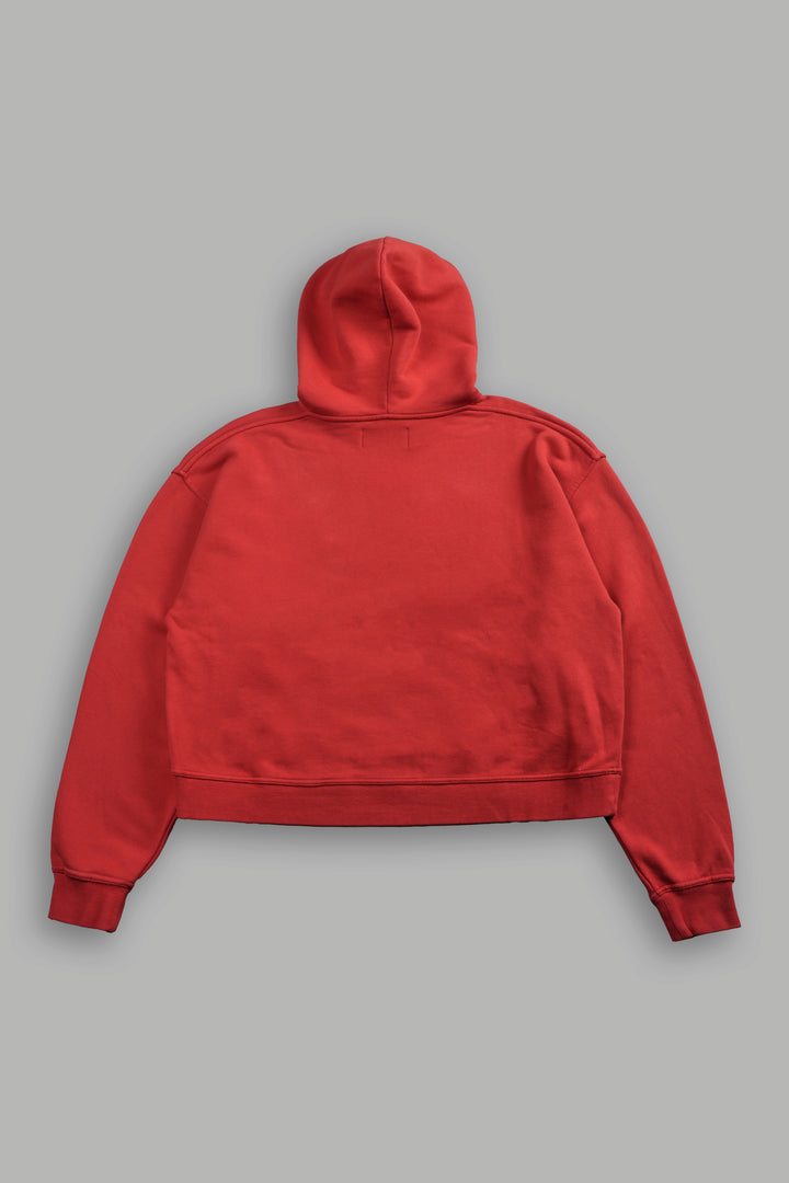 Loyalty Frvr Box Cut Pierce Hoodie in Roman Red