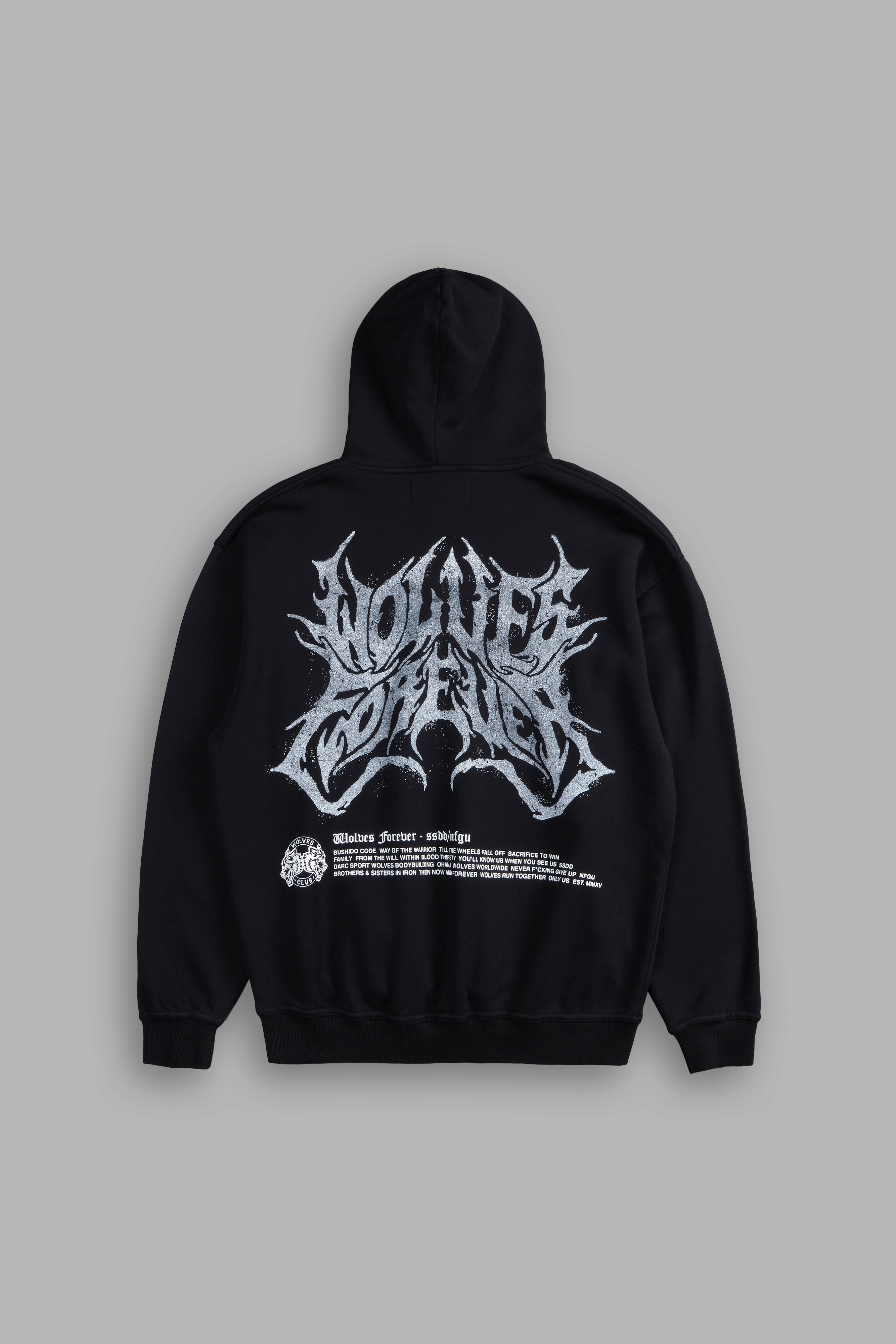 Metal WLVS "Pierce" Hoodie in Black