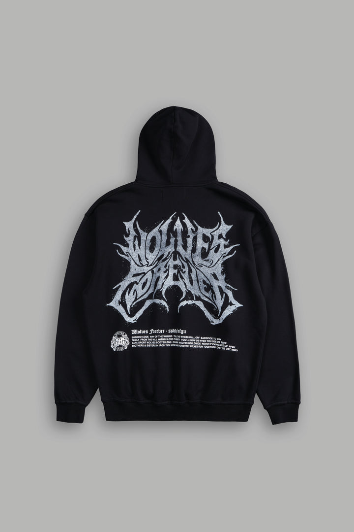 Metal WLVS "Pierce" Hoodie in Black
