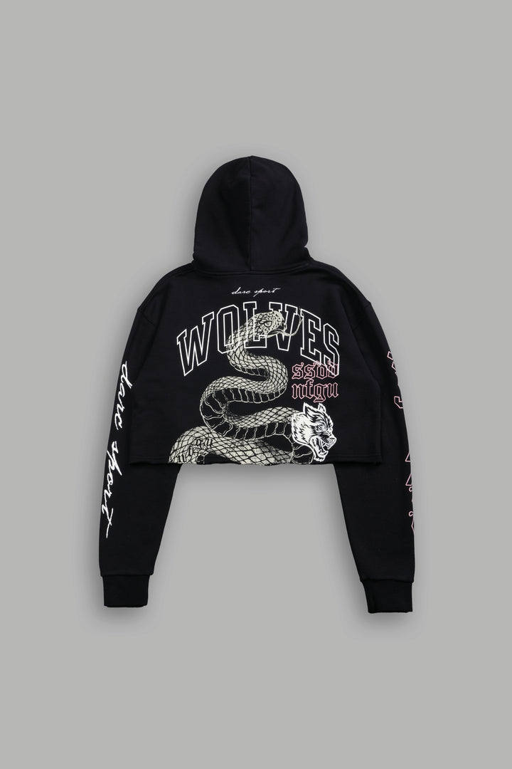 New Beginnings "Pierce" (Cropped) Hoodie in Black