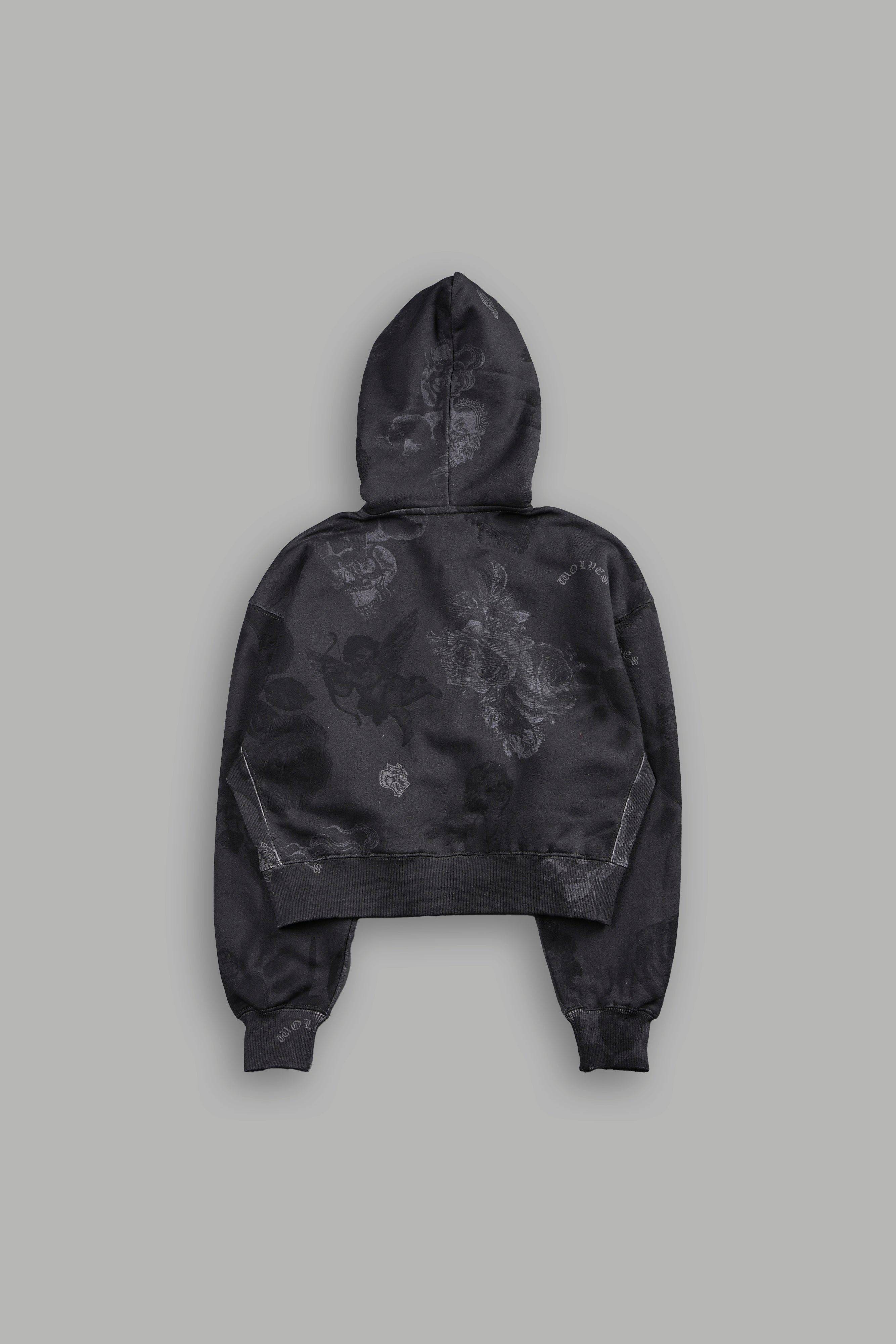 Wolf Chopper "Sage" Cropped Zip Hoodie in Lobo