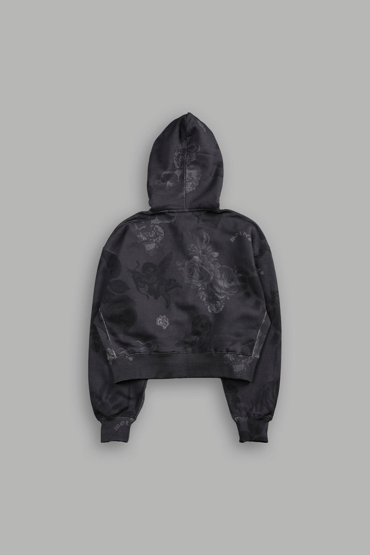 Wolf Chopper "Sage" Cropped Zip Hoodie in Lobo
