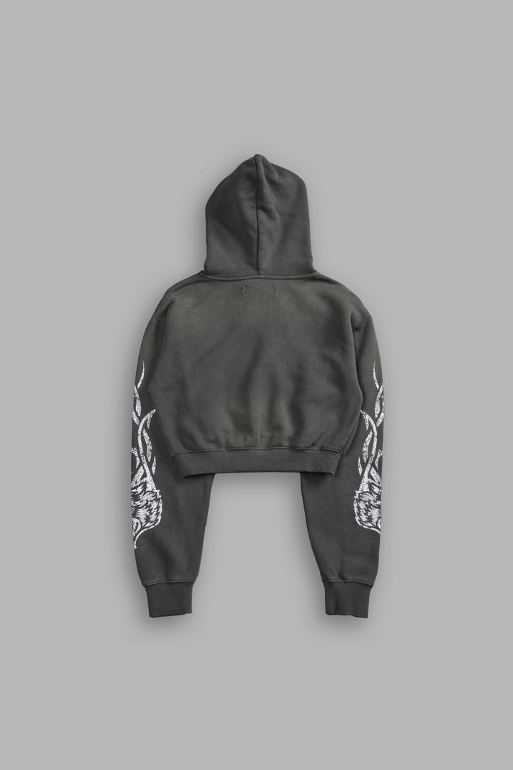 Finite Flame "Rose" She Hoodie in Wolf Gray Drift Wash