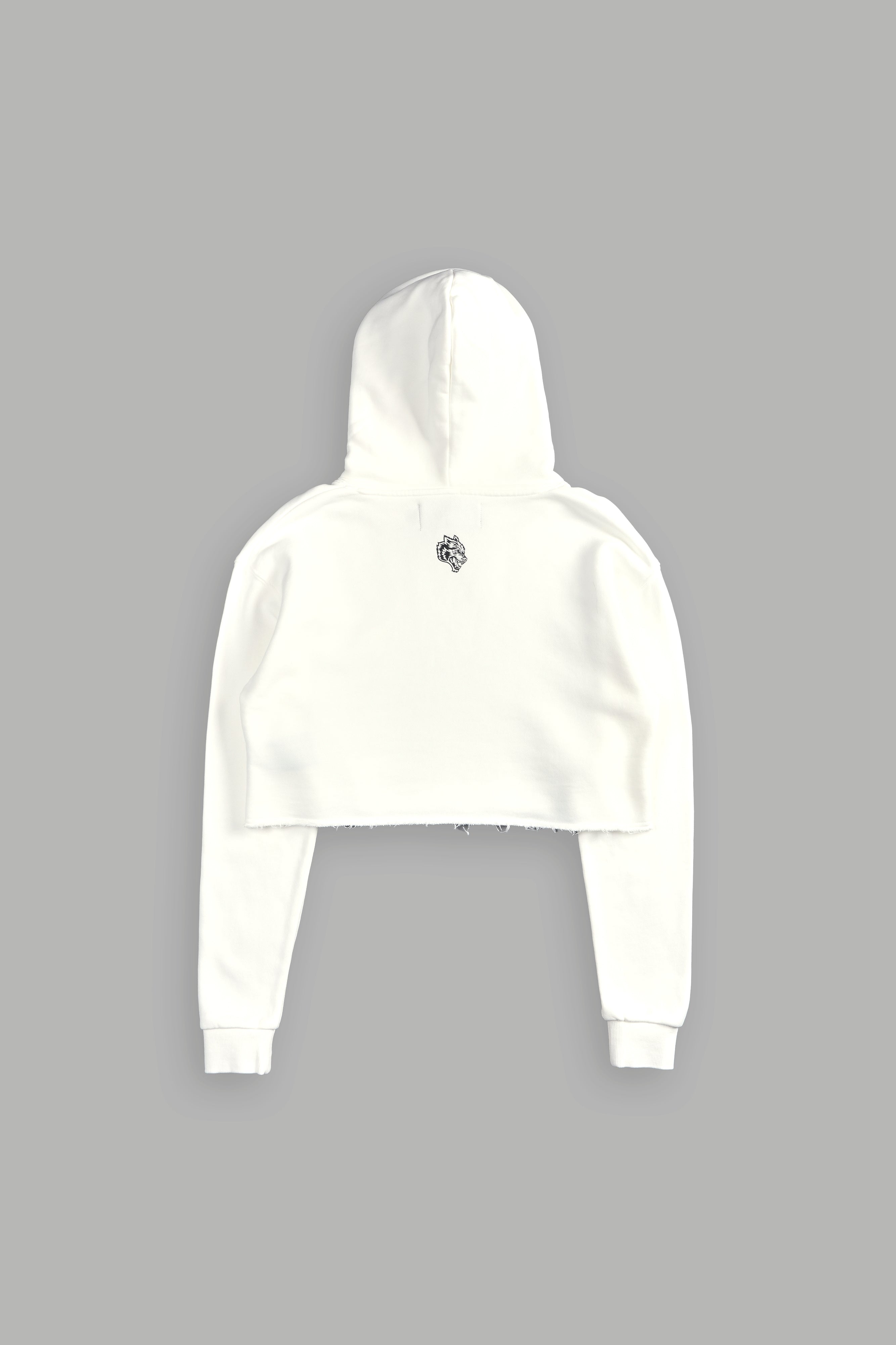 The Queen "Wyoming" (Cropped) Hoodie in Cream