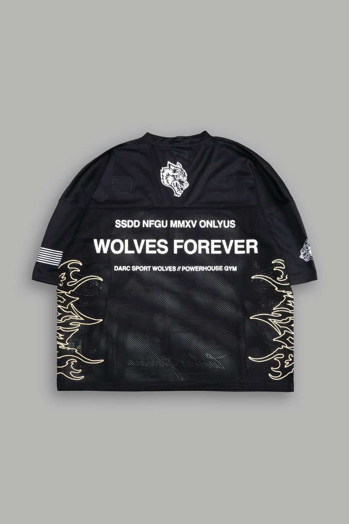 Wolves House Emmitt Football Jersey in Black