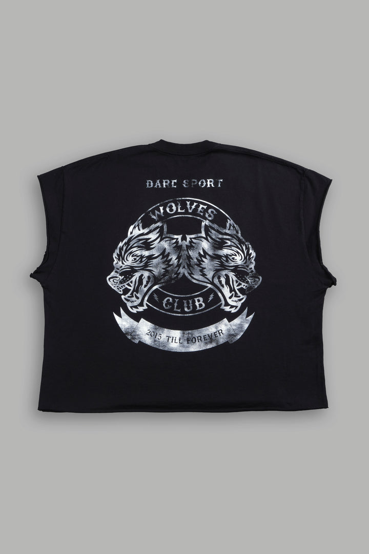 Wolves Club 2015 Till Forever Grunge Cut-Off Tee in Black