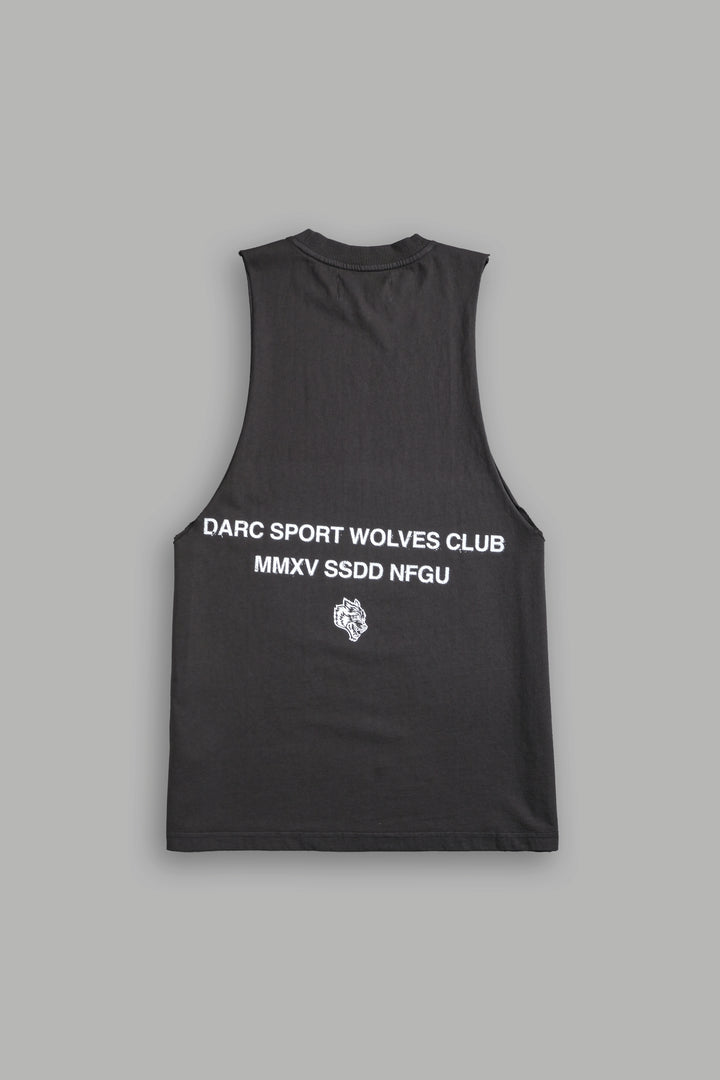 Corazon Sagrado Grunge "Tommy" Muscle Tee in Wolf Gray