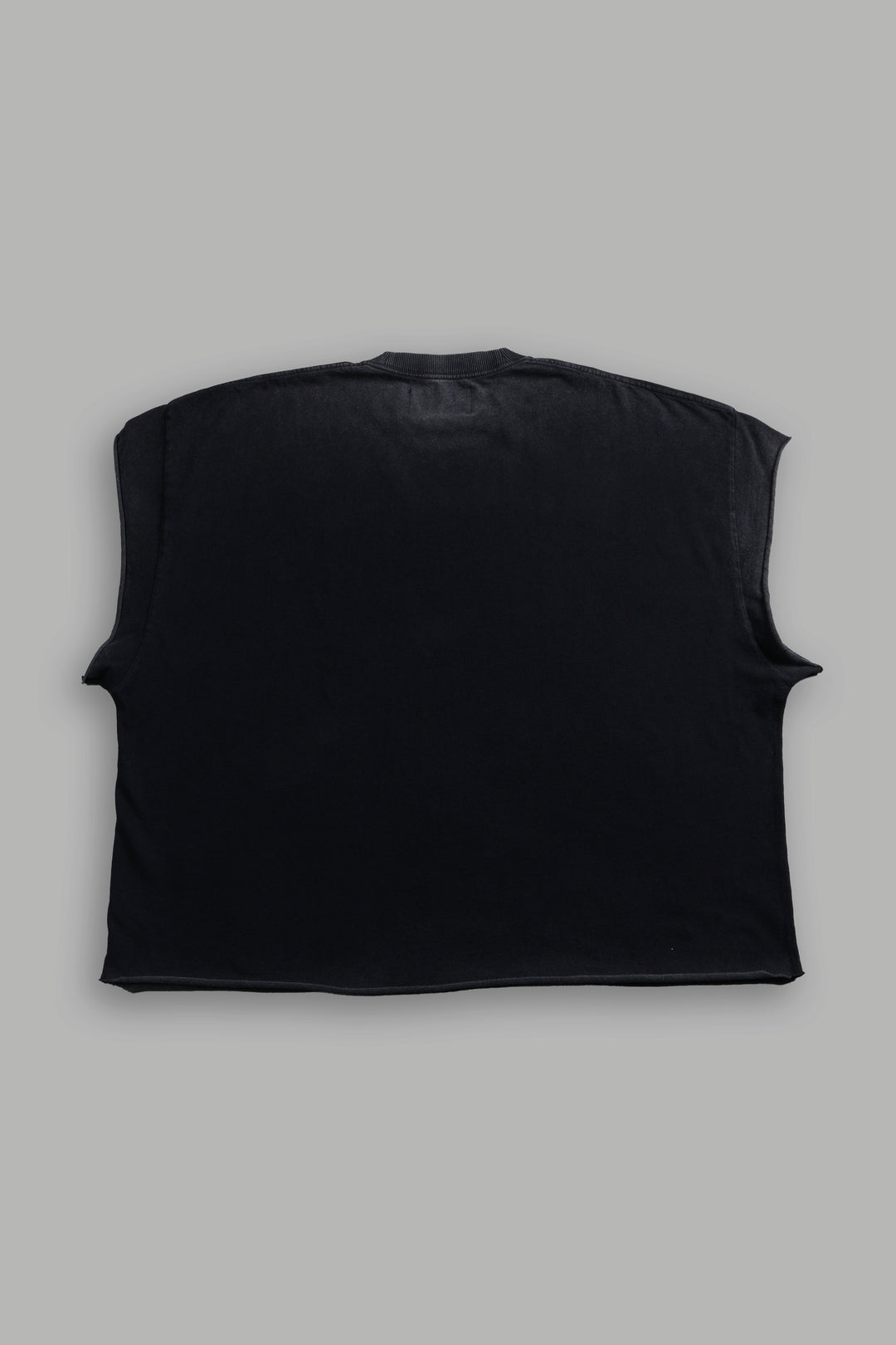 Iron Fire Grunge Cut-Off Tee in Black