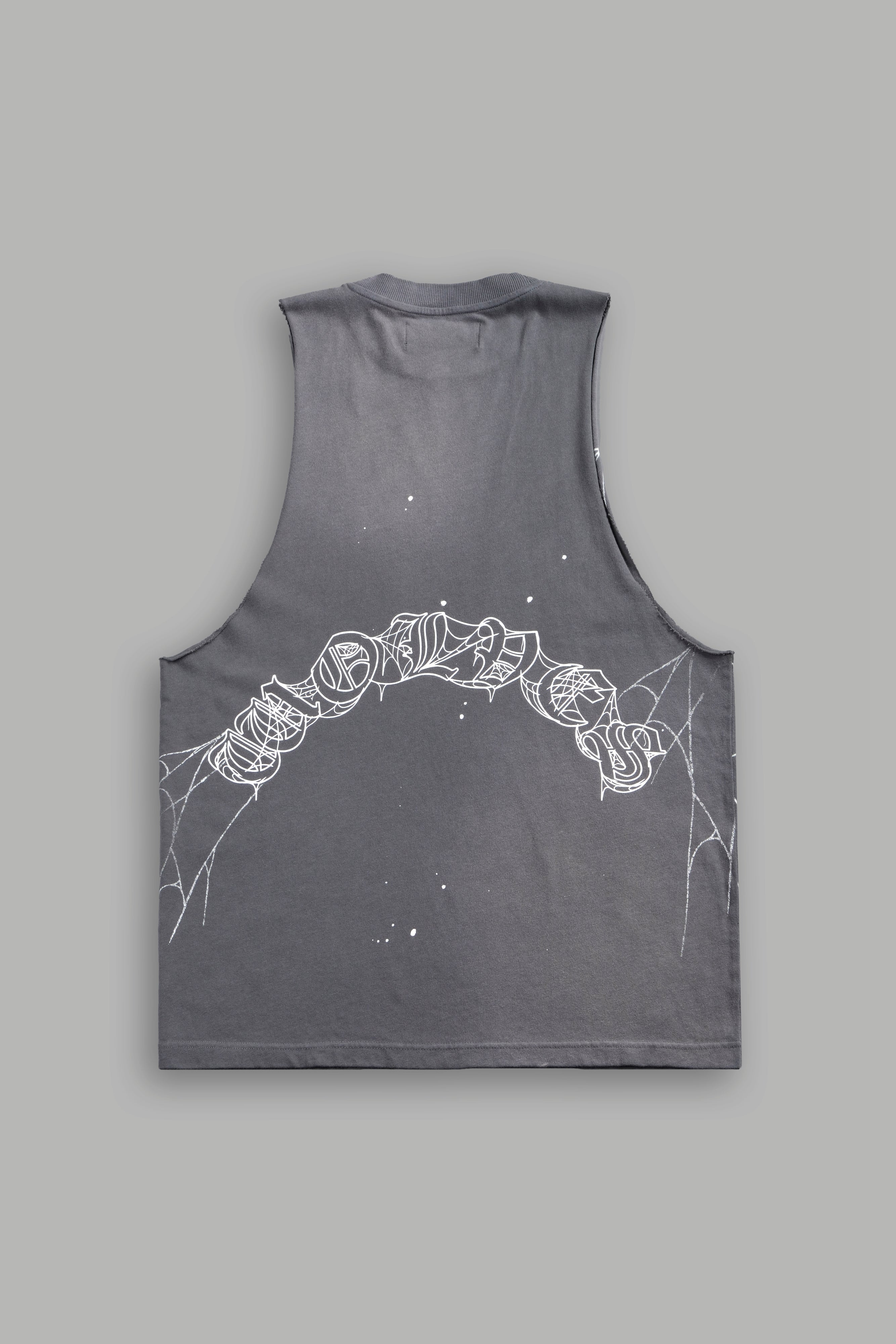Web Chopper Tommy Muscle Tee in Slate Gray Sun Fade