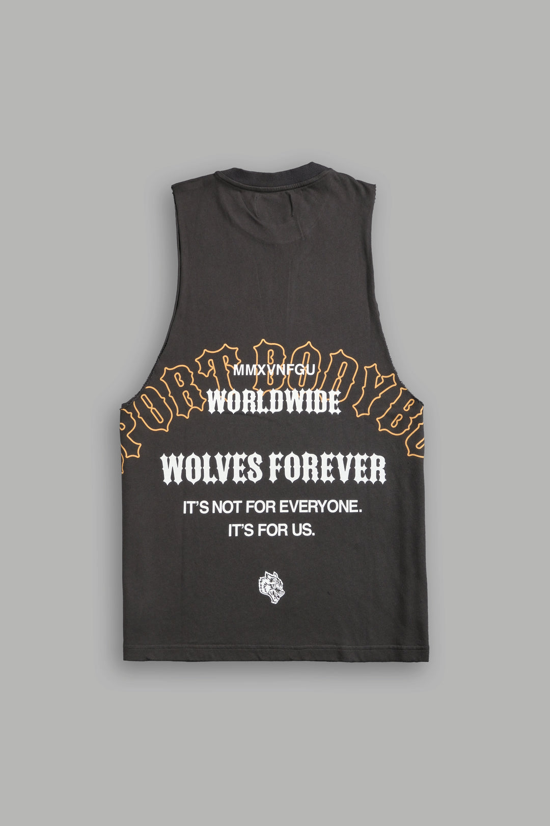Iron Wolves "Tommy" Muscle Tee in Wolf Gray
