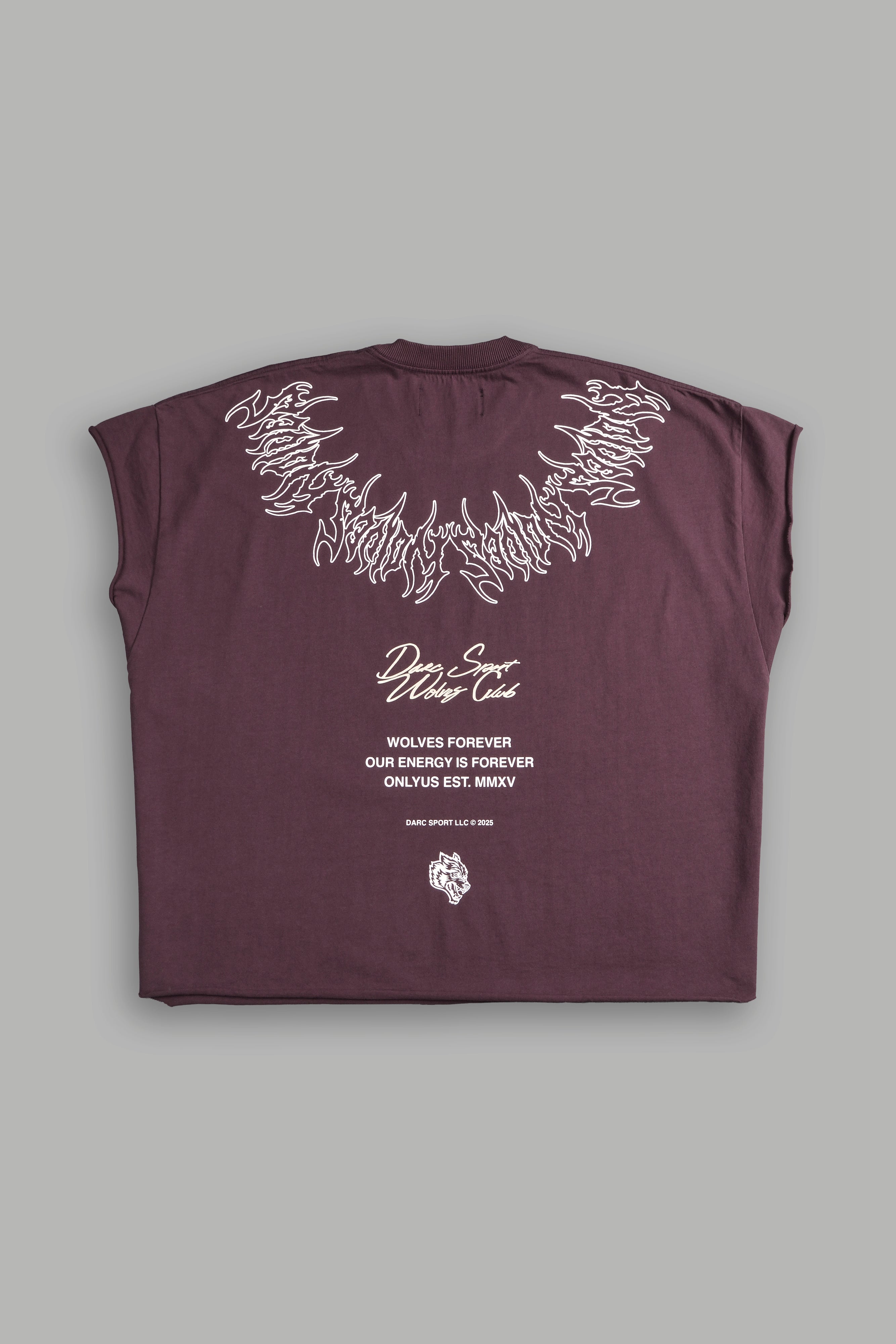 Darc Core "Grunge" Cut Off Tee in Darc Purple