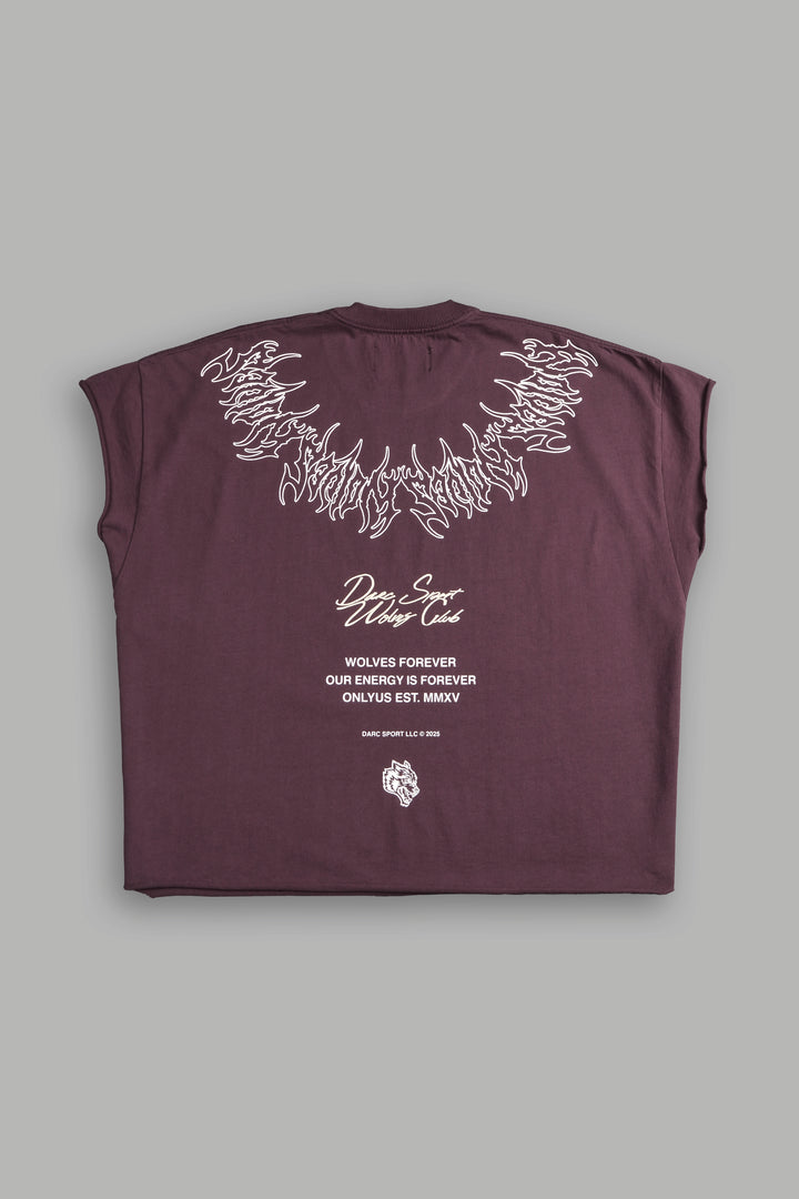 Darc Core "Grunge" Cut Off Tee in Darc Purple