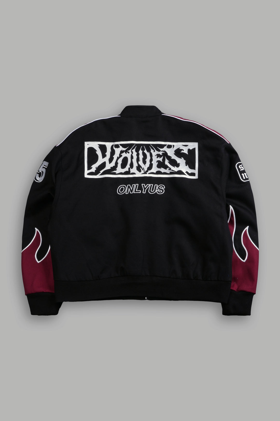 Ride The Fire V2 Gordon Racing Jacket in Black/Oxblood