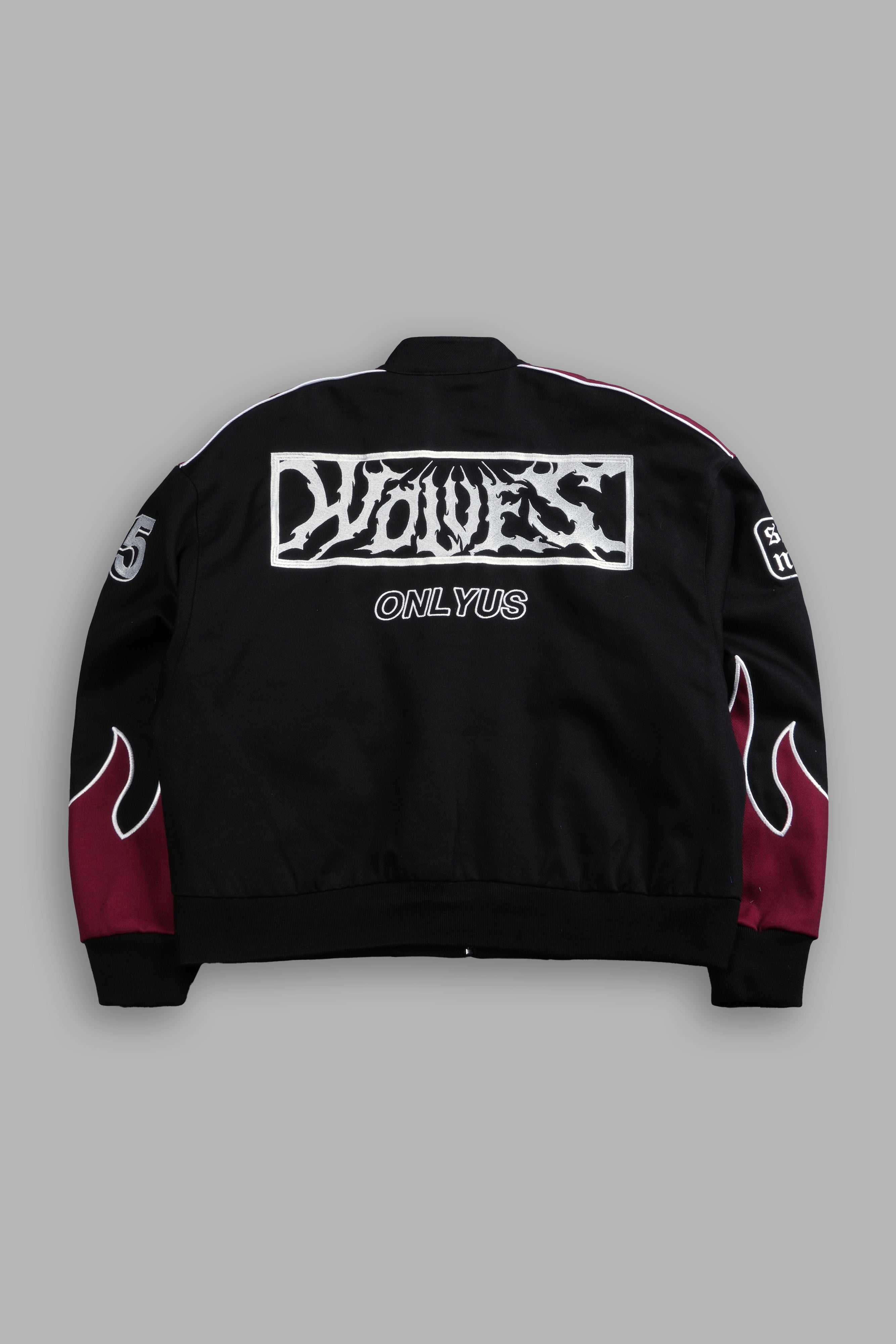 Ride The Fire V2 Gordon Racing Jacket in Black/Oxblood