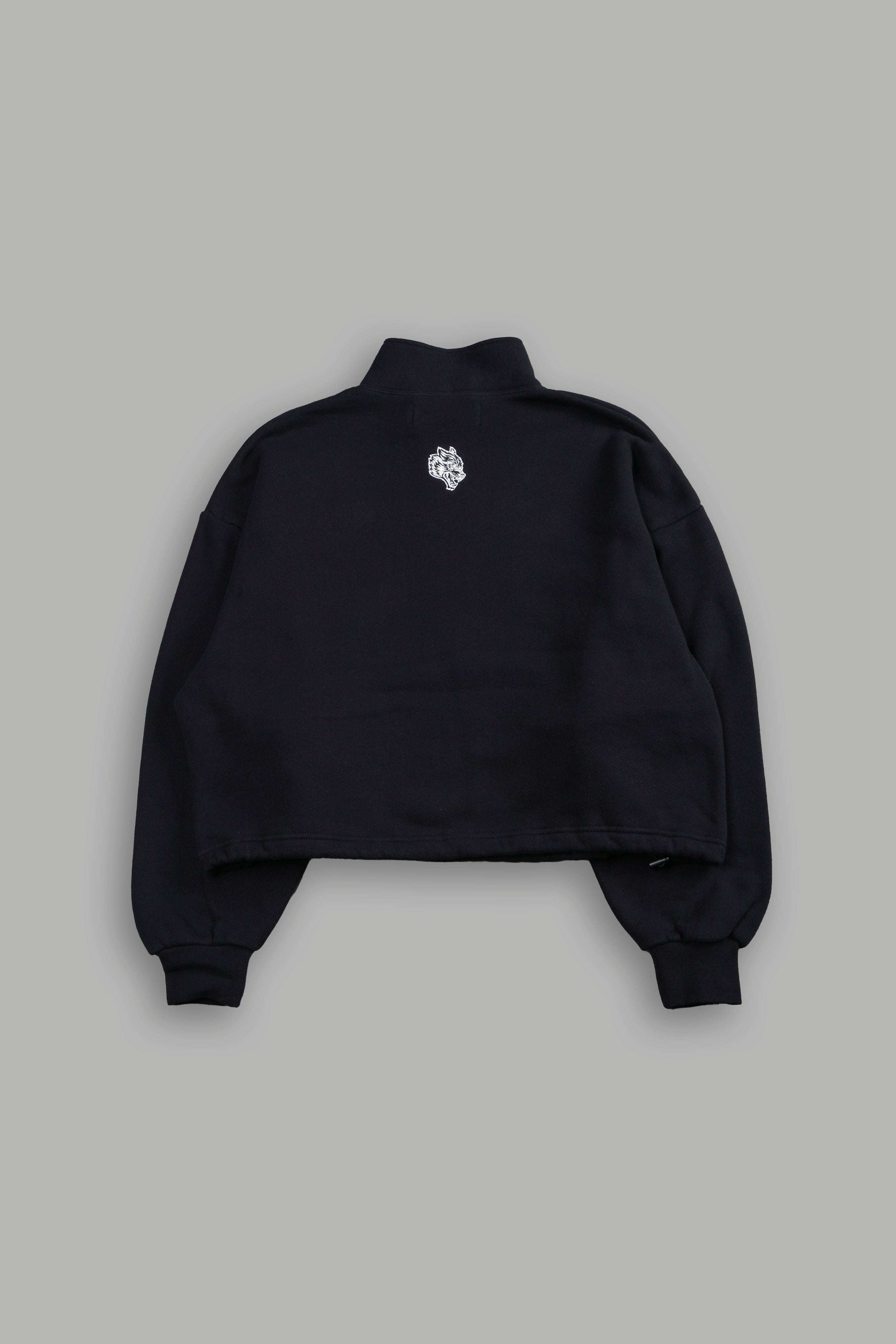 Wolf Chopper Oversized "Everson" Mockneck Sweater in Black