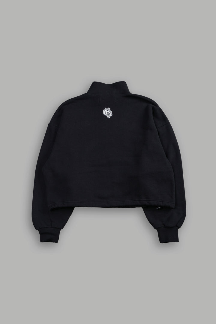 Wolf Chopper Oversized "Everson" Mockneck Sweater in Black
