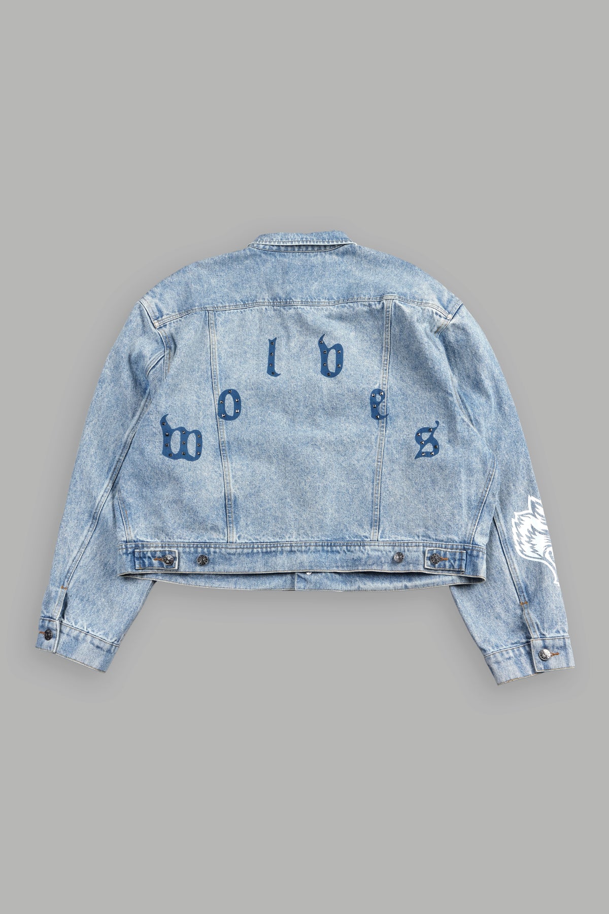 Nuestra Senora Cropped American Denim Jacket In Light Wash