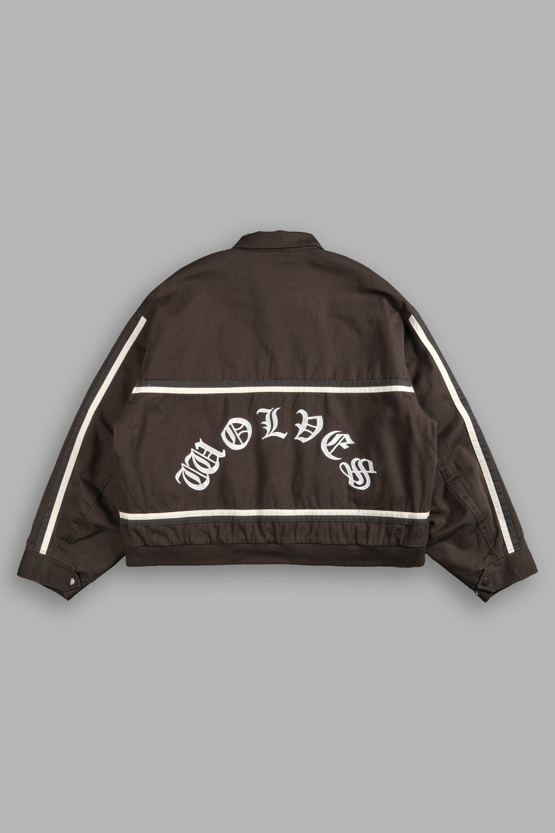 Wolves Club Chopper Big Moe Jacket in Darc Olive/Cream/Wolf Gray