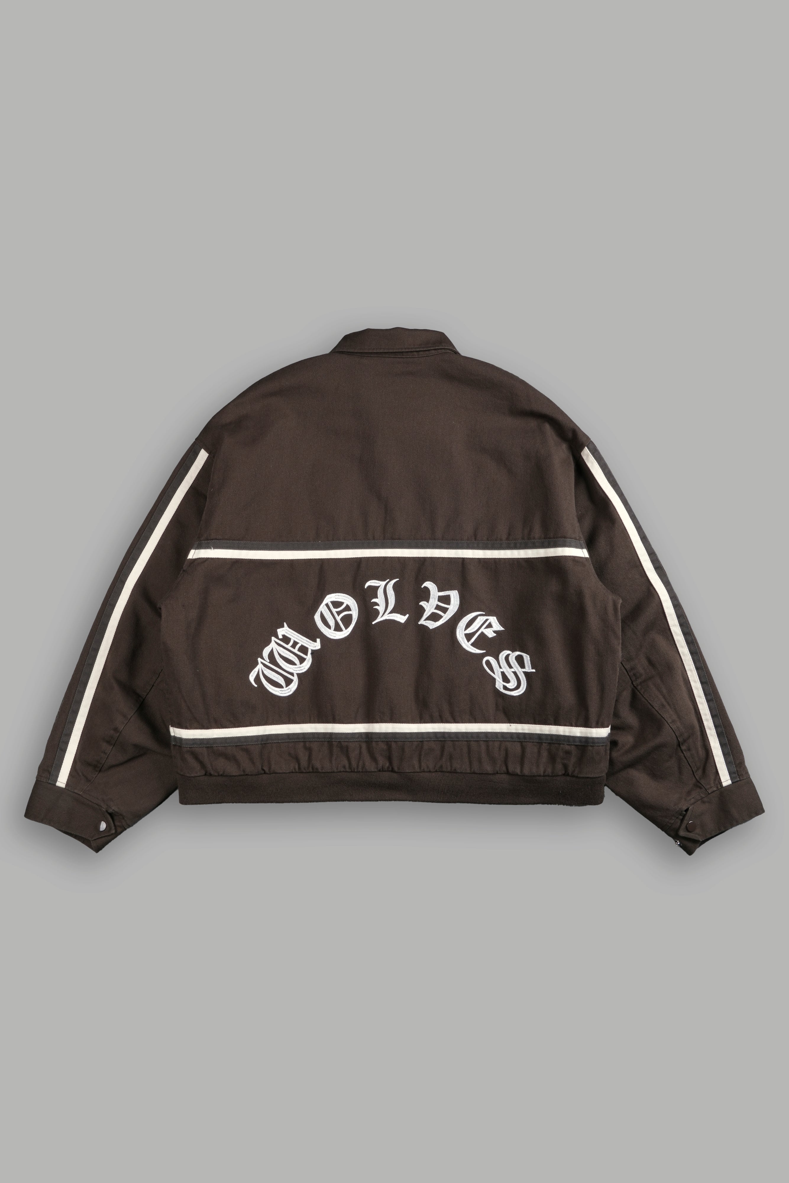 Wolves Club Chopper Big Moe Jacket in Darc Olive/Cream/Wolf Gray