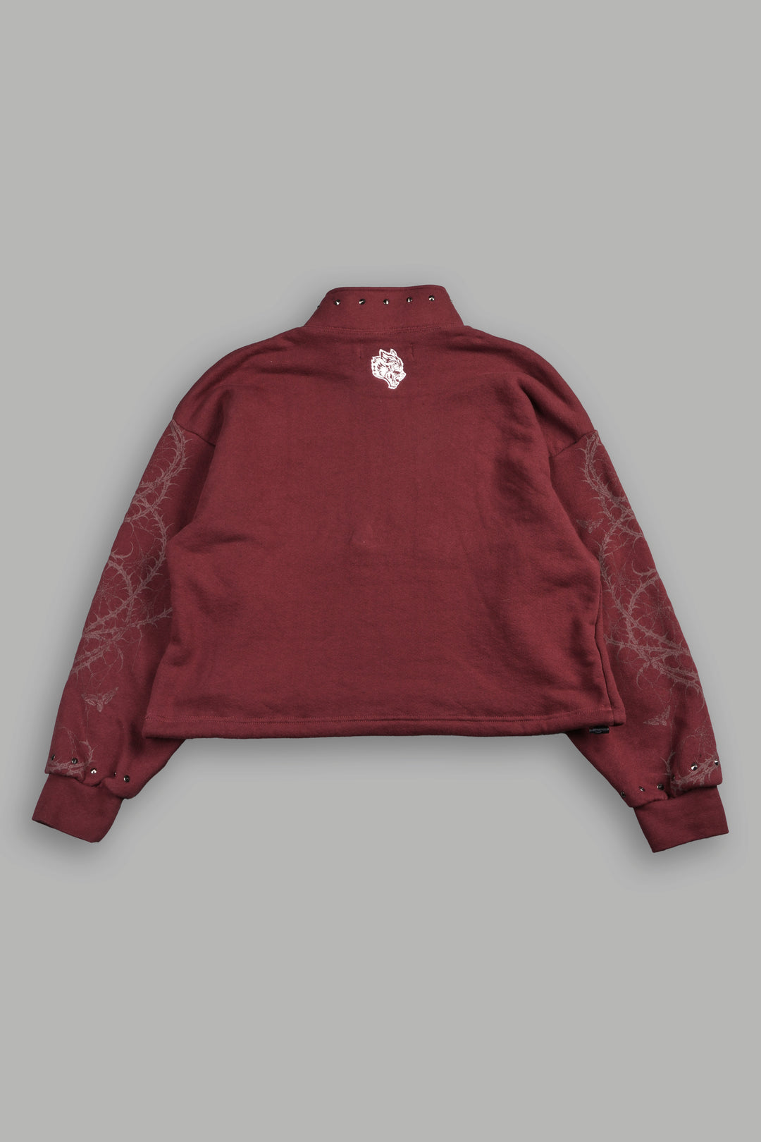 Hesh Chopper Thorns She Everson Mockneck Sweater In Oxblood
