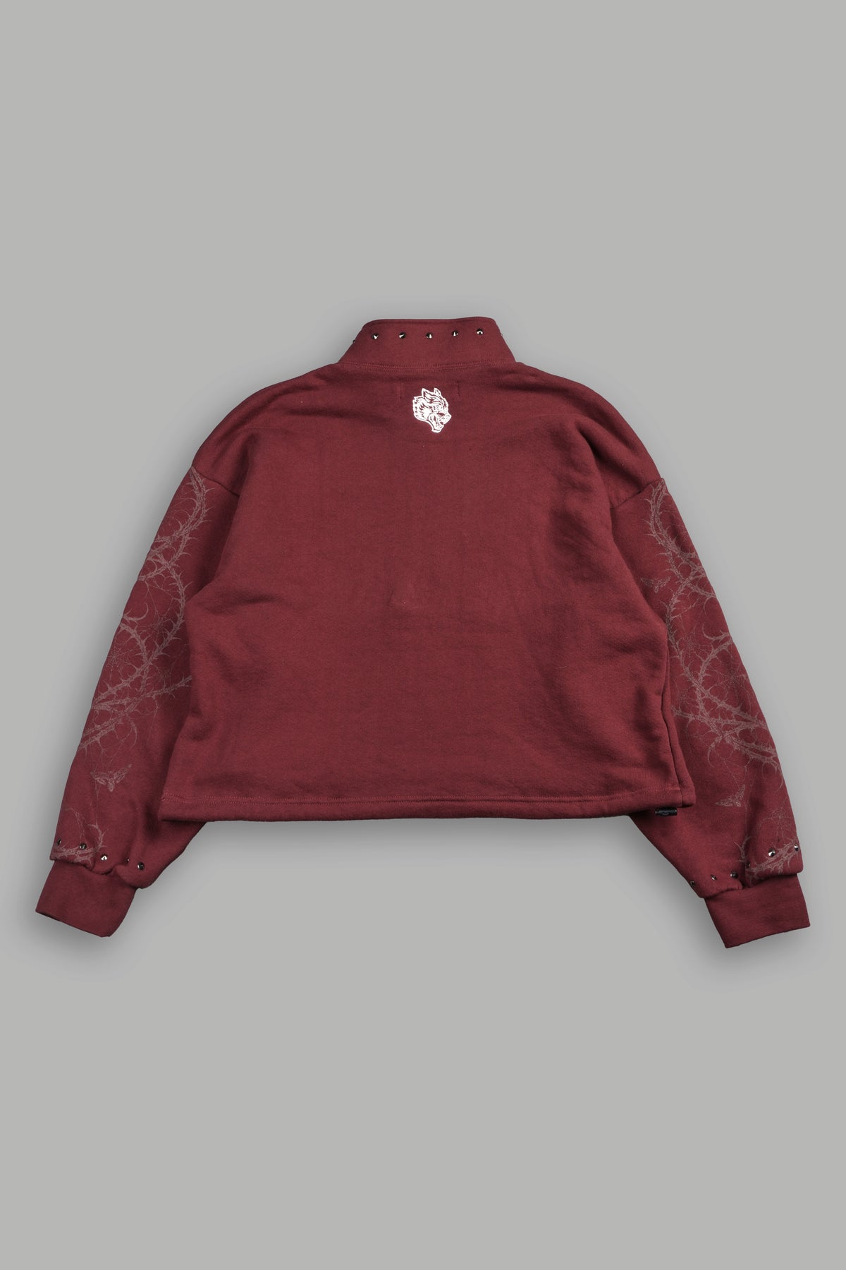 Hesh Chopper Thorns She Everson Mockneck Sweater In Oxblood