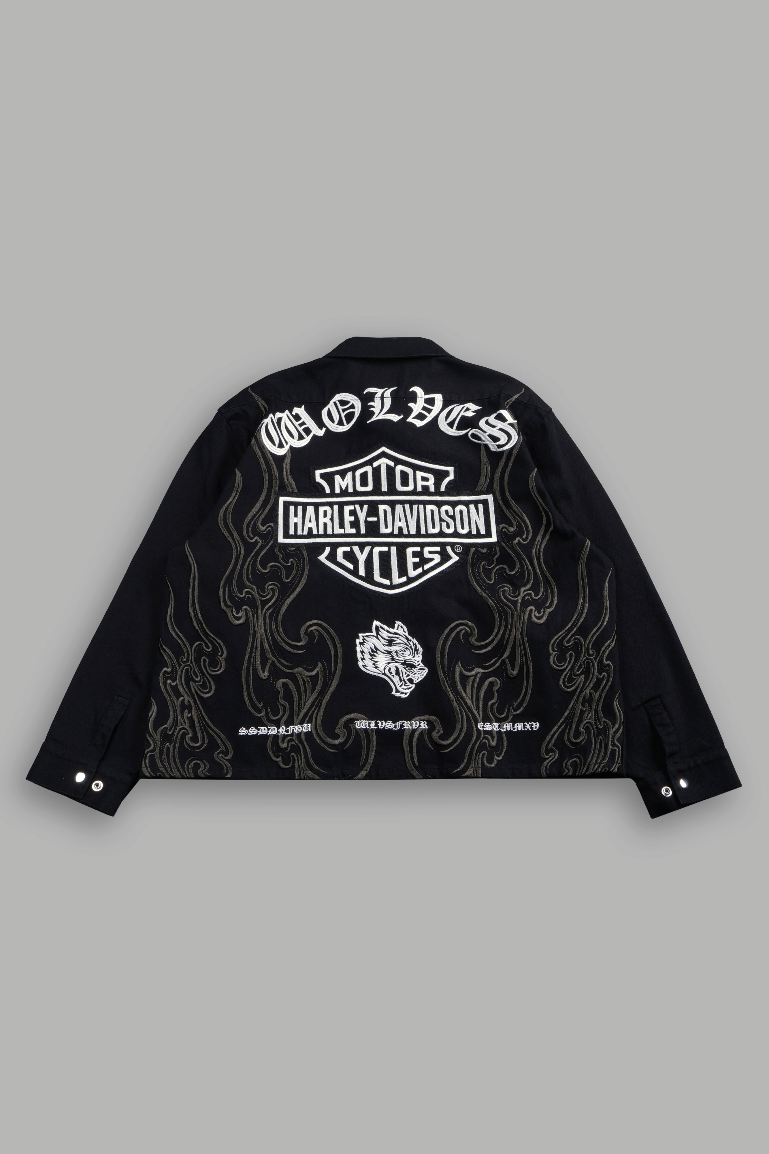 H-D Wolves Inferno Ls Vince Shirt in Black