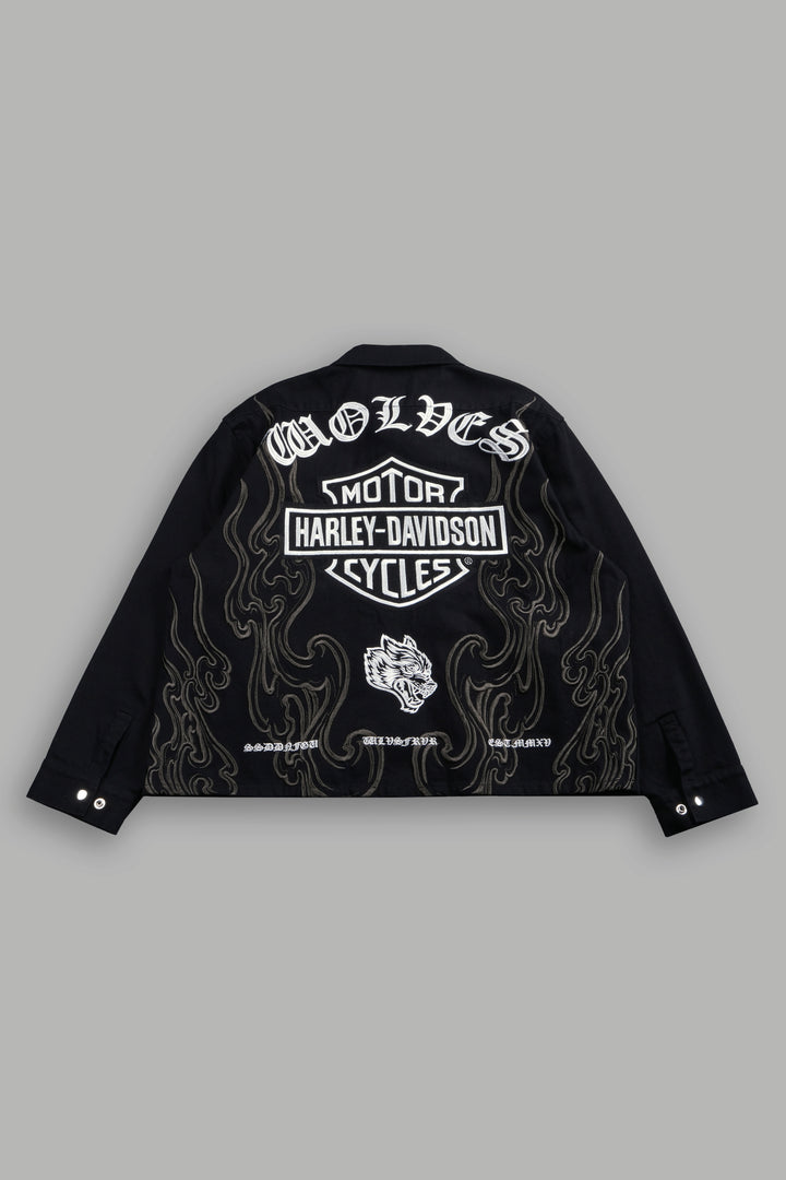 H-D Wolves Inferno Ls Vince Shirt in Black