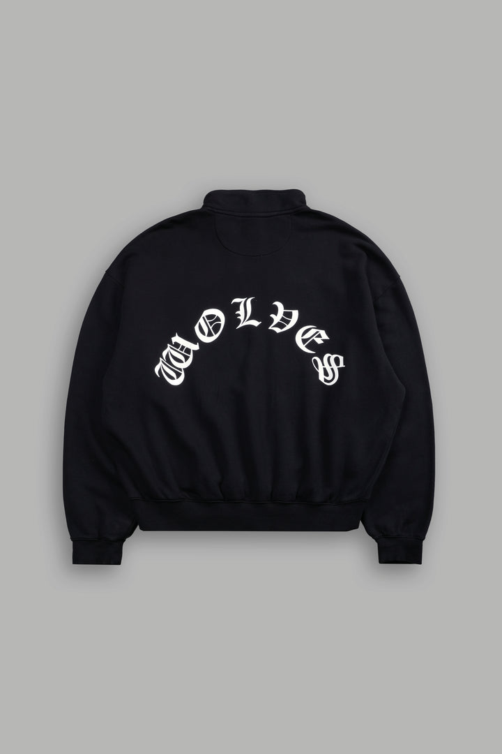 La Wolves V2 Duke 1/4 Zip Mock Neck in Black
