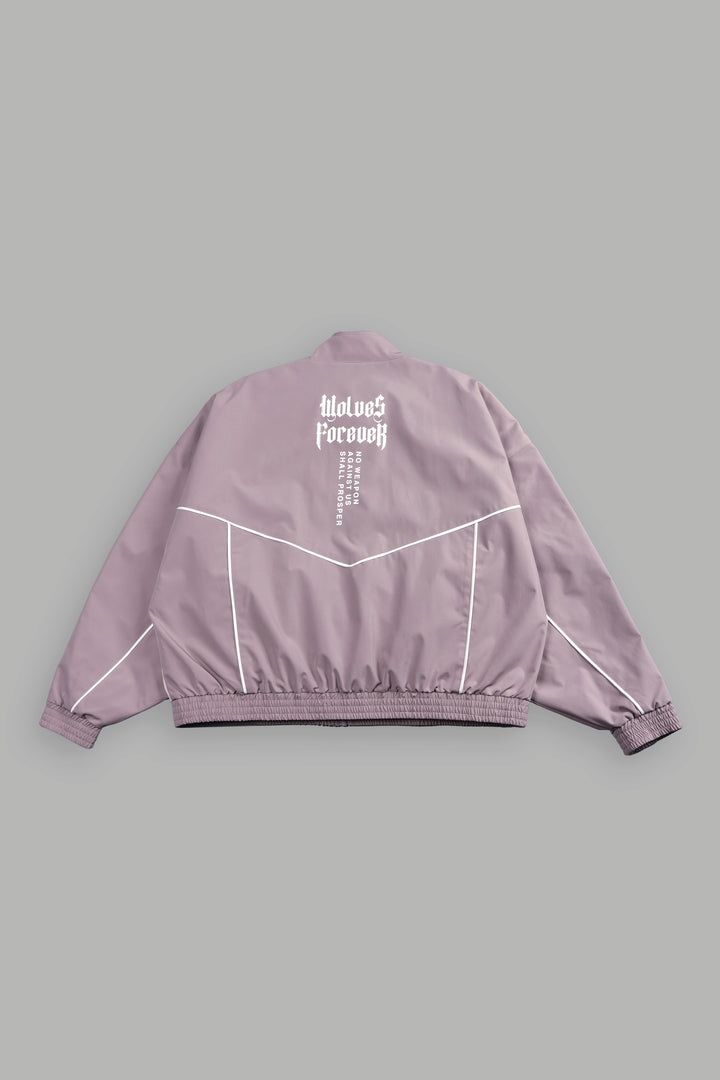 Our Passion Quinn Unisex Track Jacket in Light Mauve/Sand