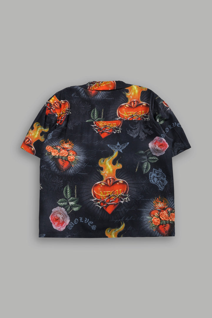 Sacred Path Mid-Length Button Up in Corazon de Oscuridad