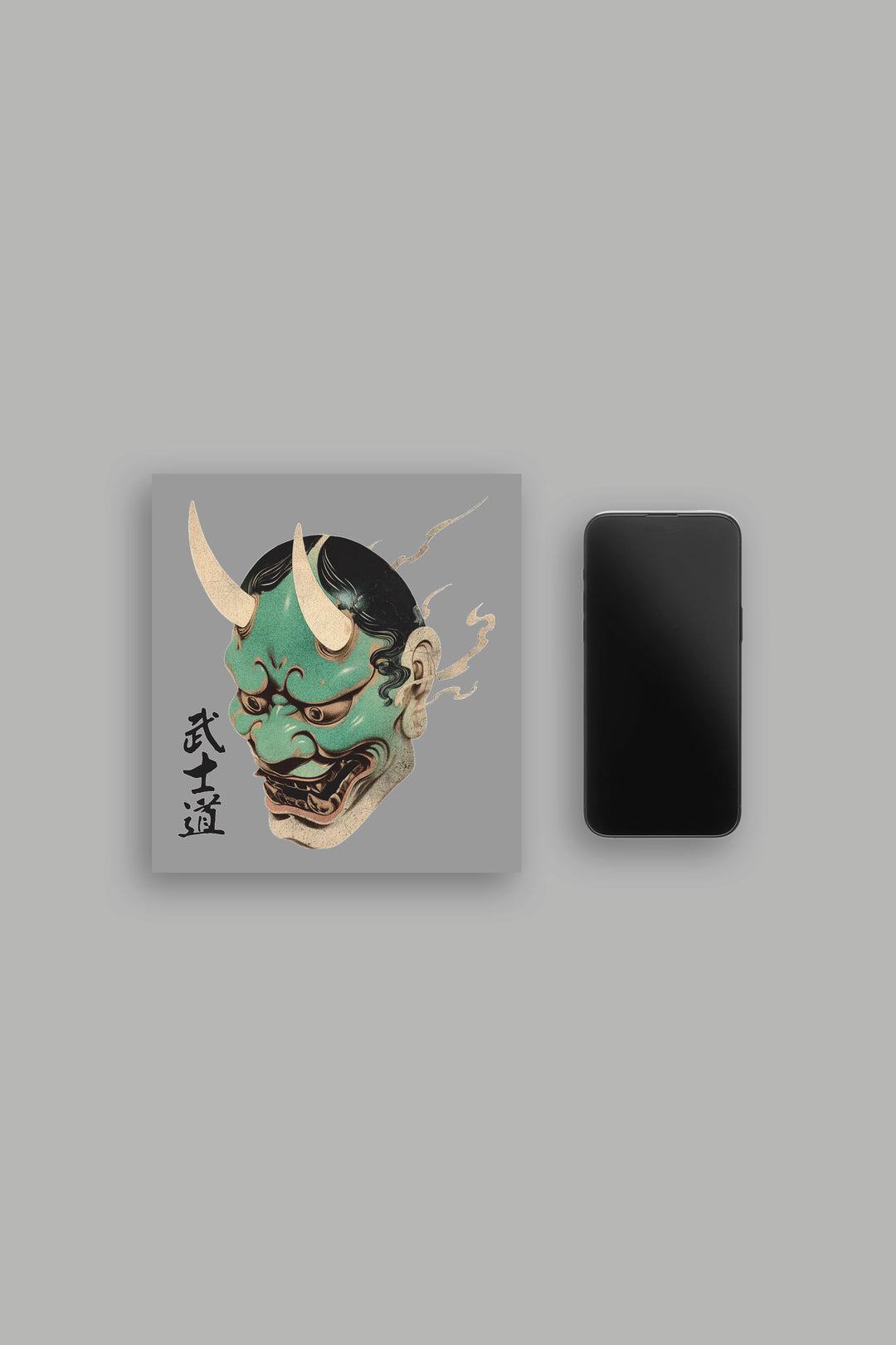 Oni Large Sticker in Green