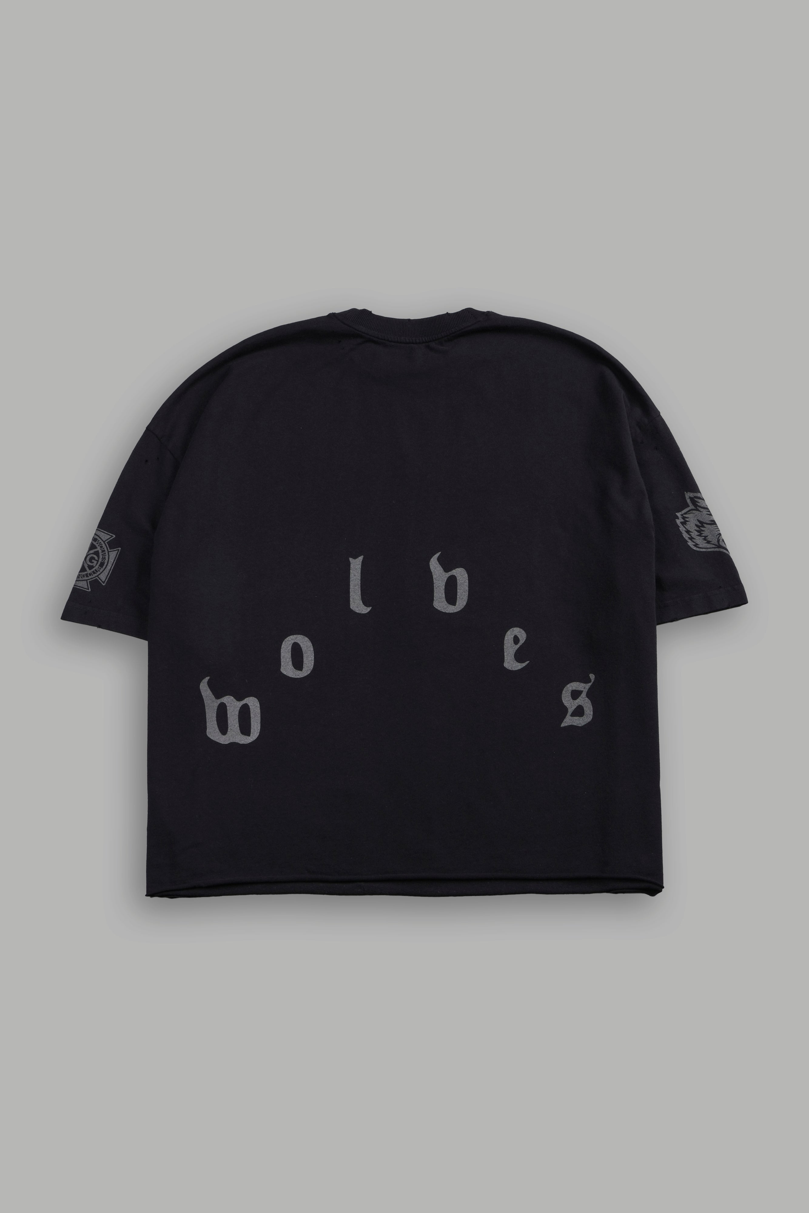 Sub-Zero Distressed Grunge Box Cut Tee V2 in Black