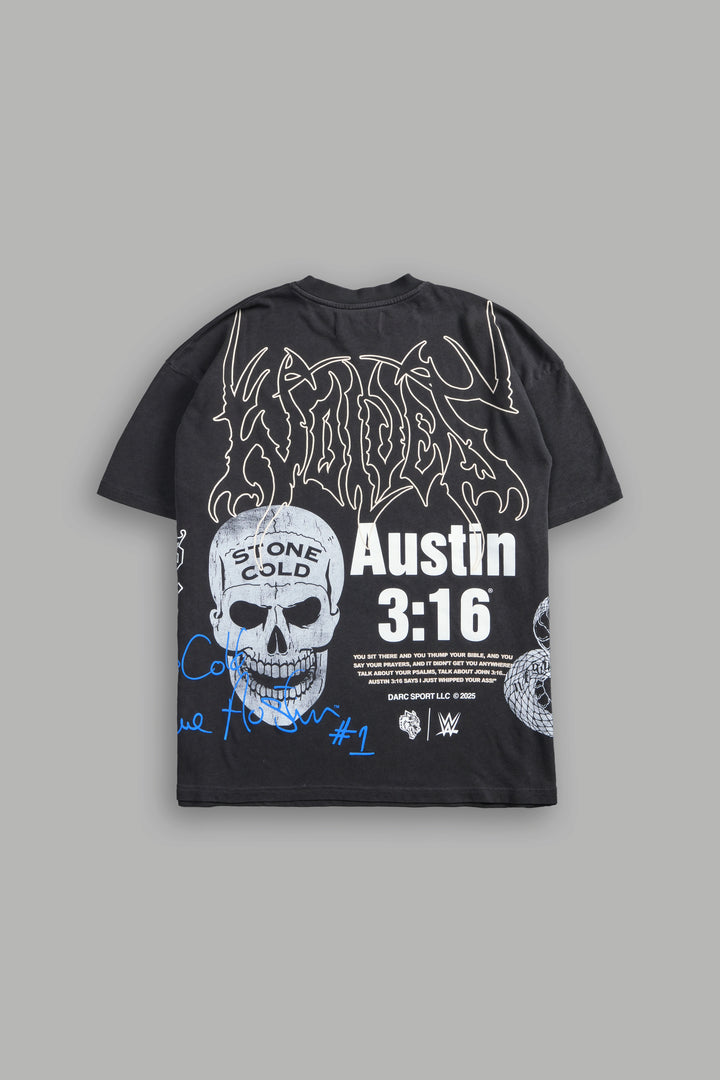 Austin 3:16 "Premium" Oversized Tee in Wolf Gray
