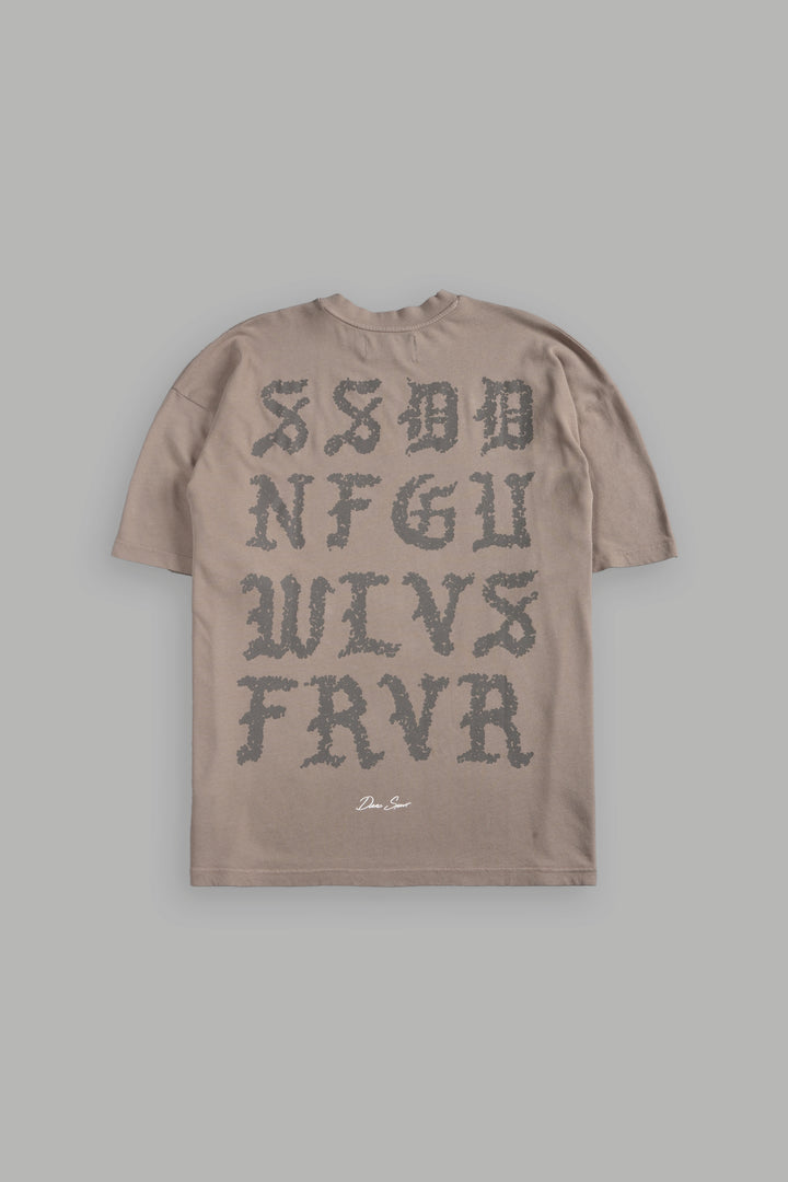 Stone Code "Premium" Oversized Tee in Taupe