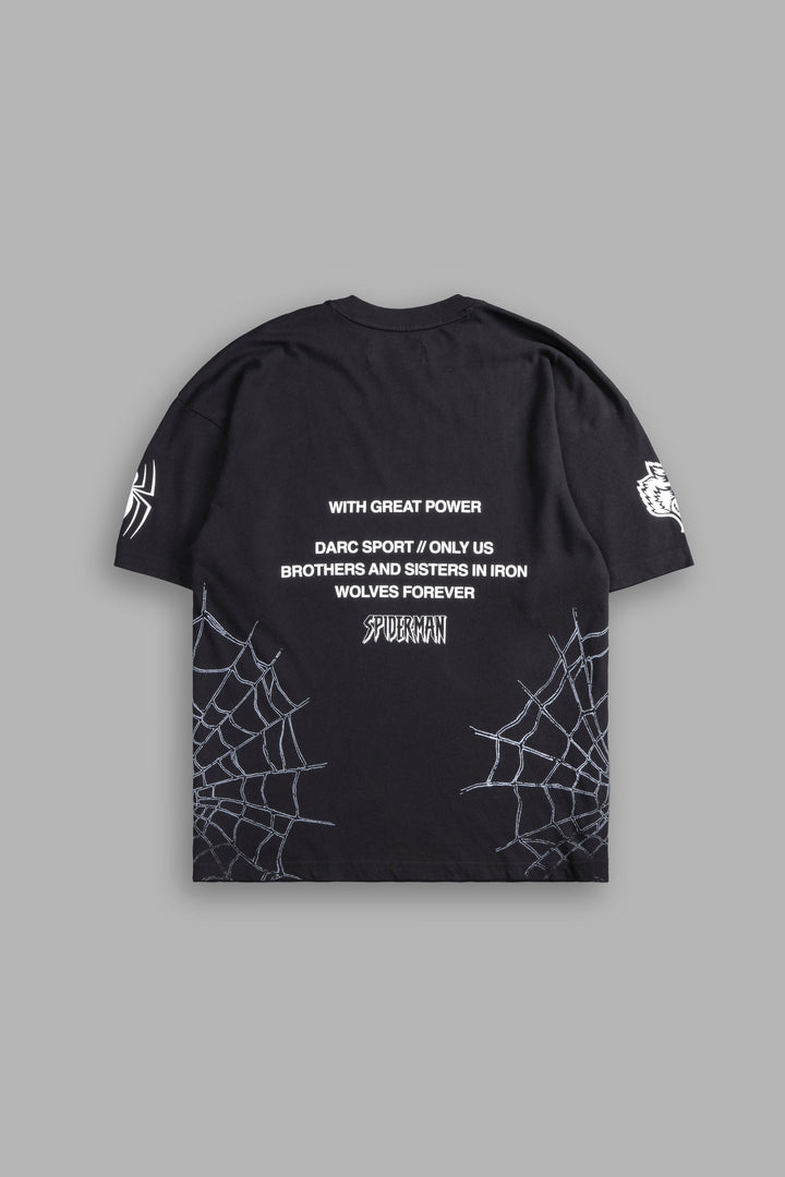 Spider-Man Energy "Premium" Oversized Tee in Black