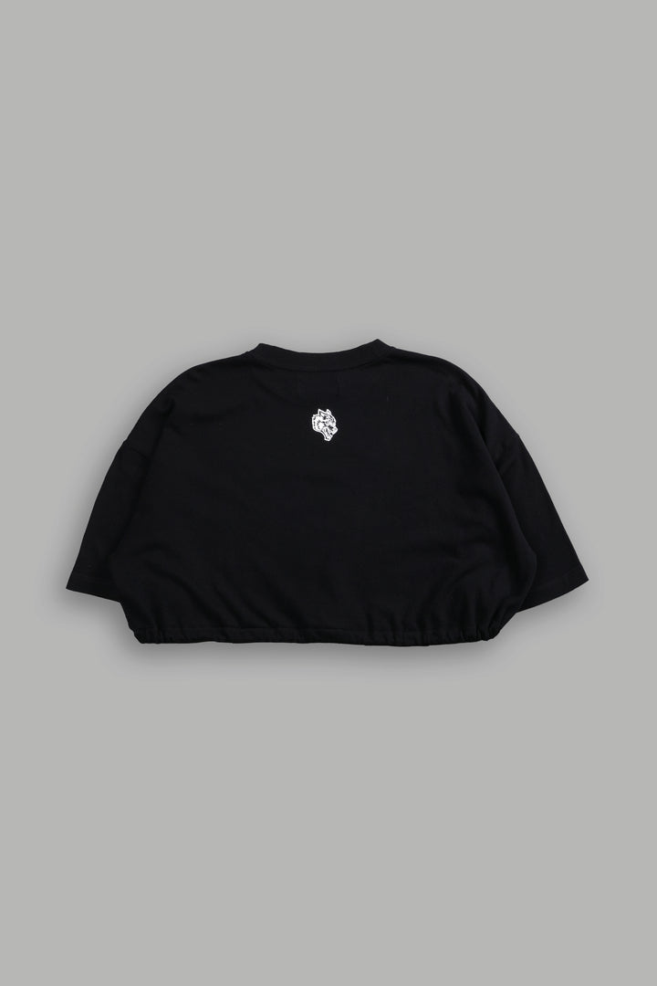 Forged From Iron Bungee Cropped Tee in Black