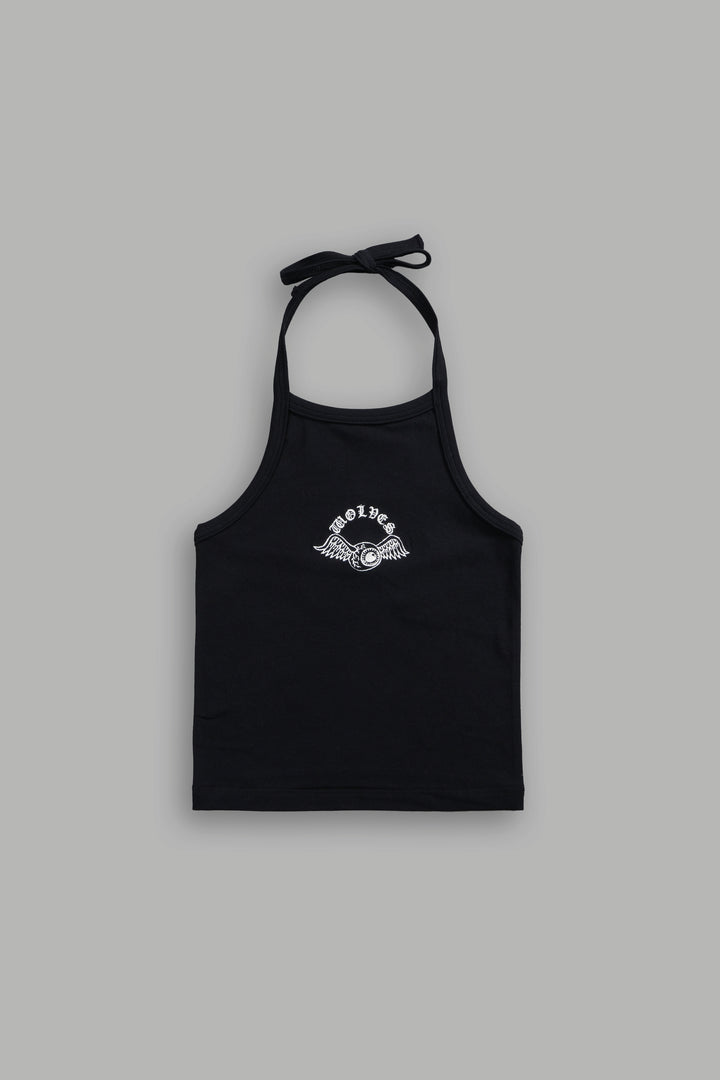 Wolves Kulture "Tara" Halter Top in Black