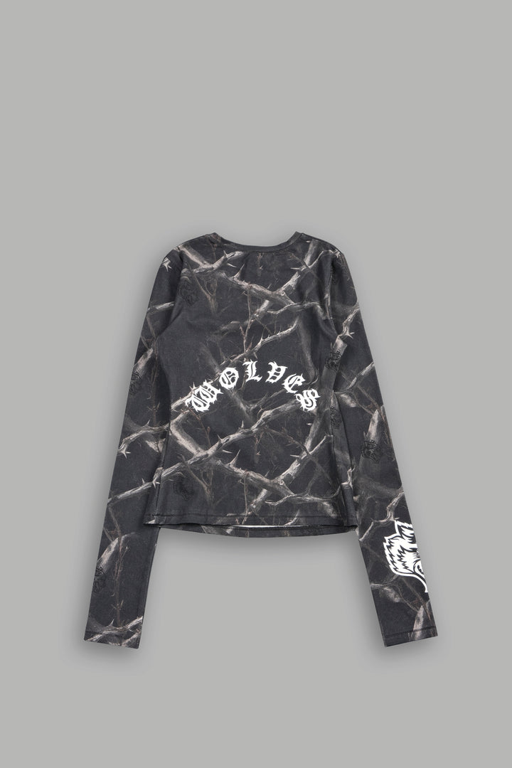 Hesh Chopper Eden Ls Tee In Darc Thorns