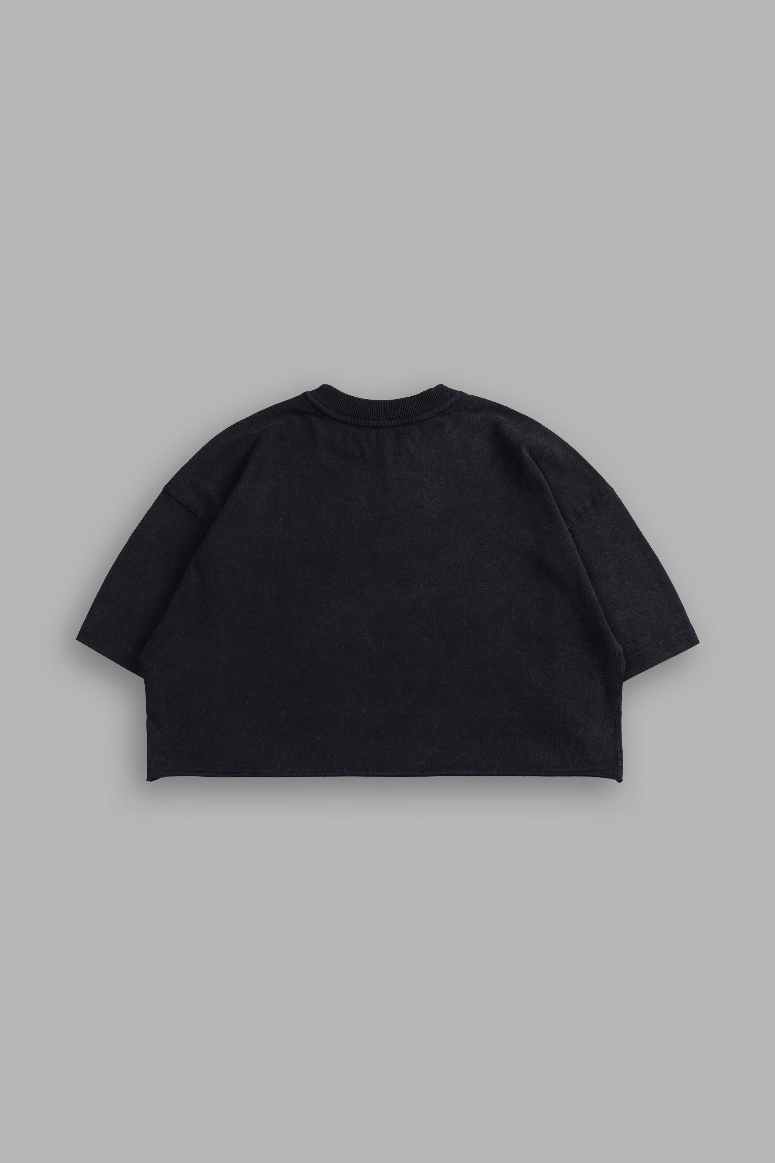 Viking Cherub "Grunge" Oversized (Cropped) Tee in Black