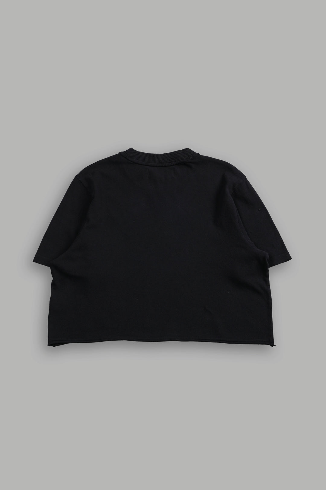 Drip Hesh Distressed Oversized (Cropped) Tee in Black