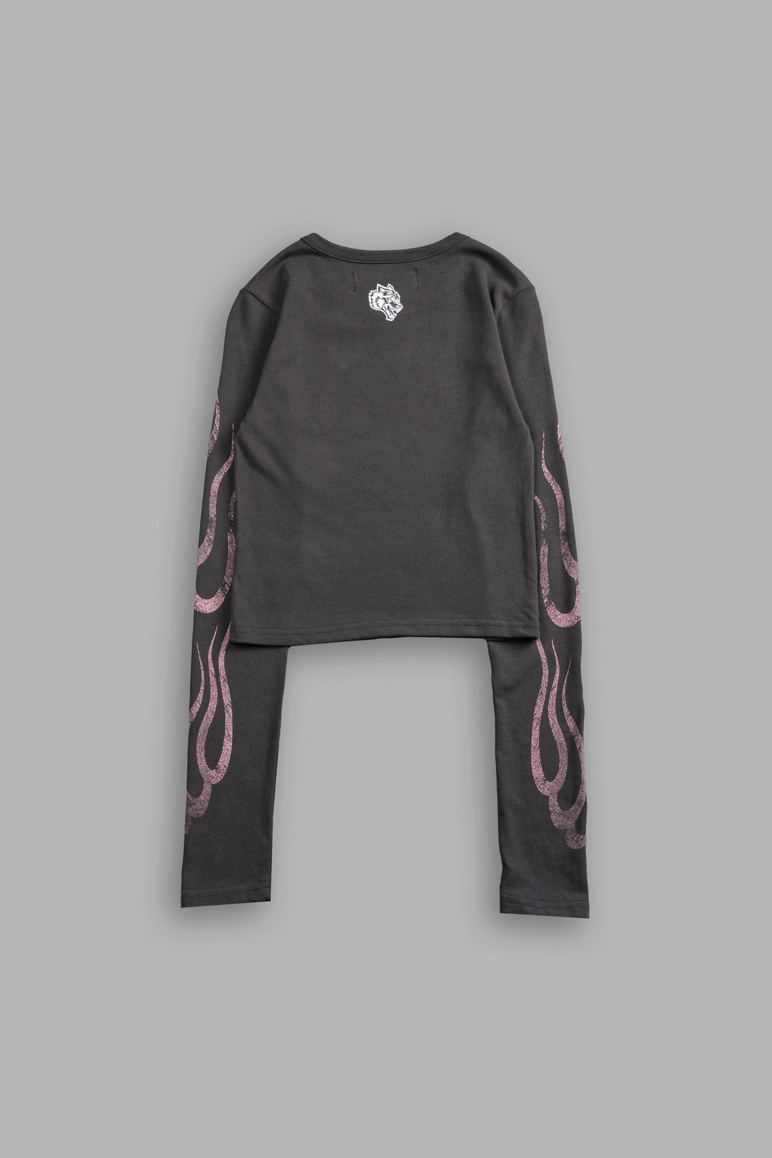 Wolves Flame L/S "Baby" Tee in Wolf Gray