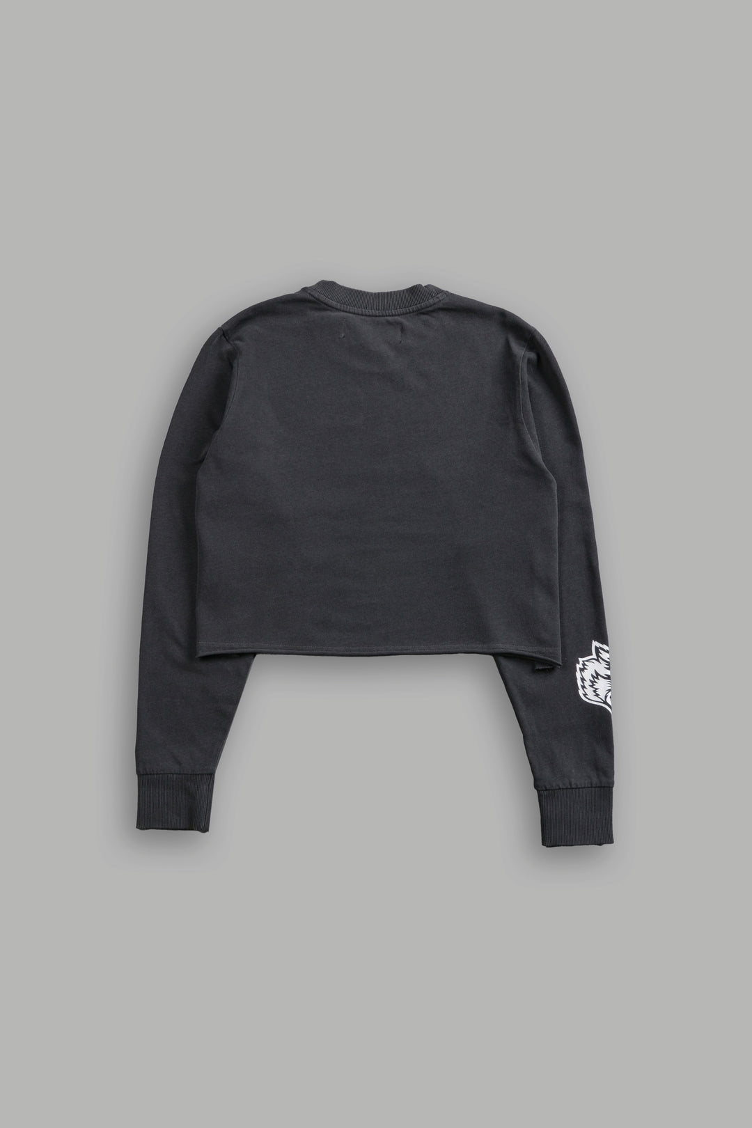 SSDDNFGU FRVR "Premium" Cropped L/S Tee in Wolf Gray