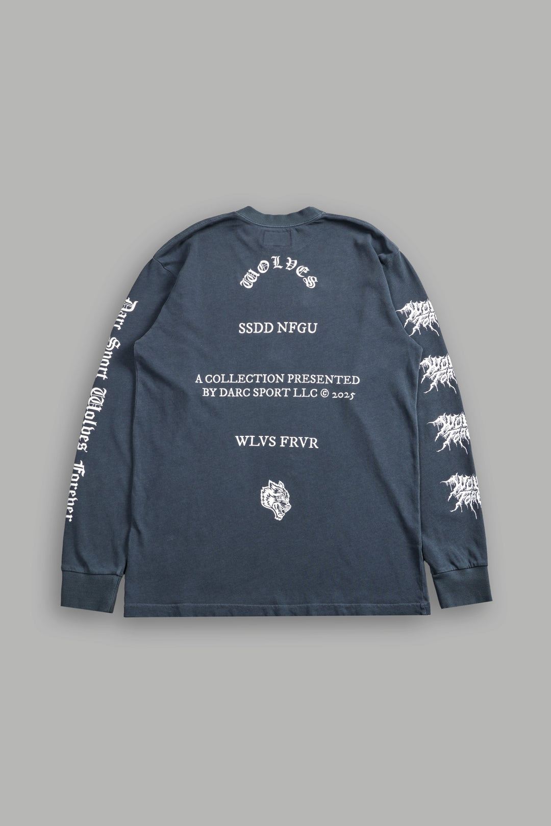 Where Shadows Begin "Premium" L/S Tee in Darc Blue