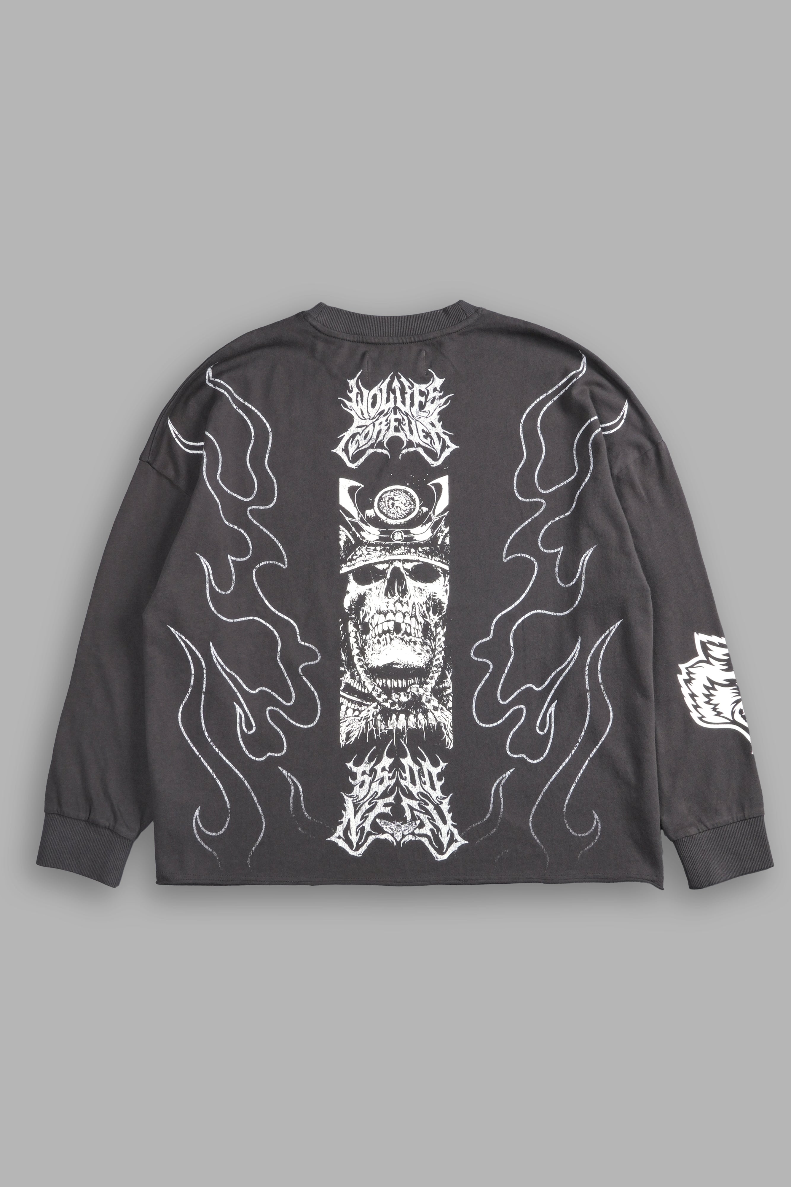 Metal Samurai "Box Cut" L/S Tee in Wolf Gray