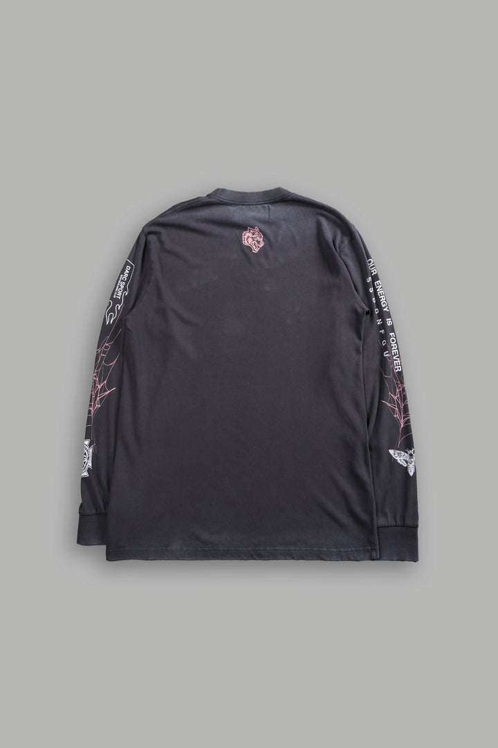 Blood Thirsty Webs "Premium" L/S Tee in Wolf Gray