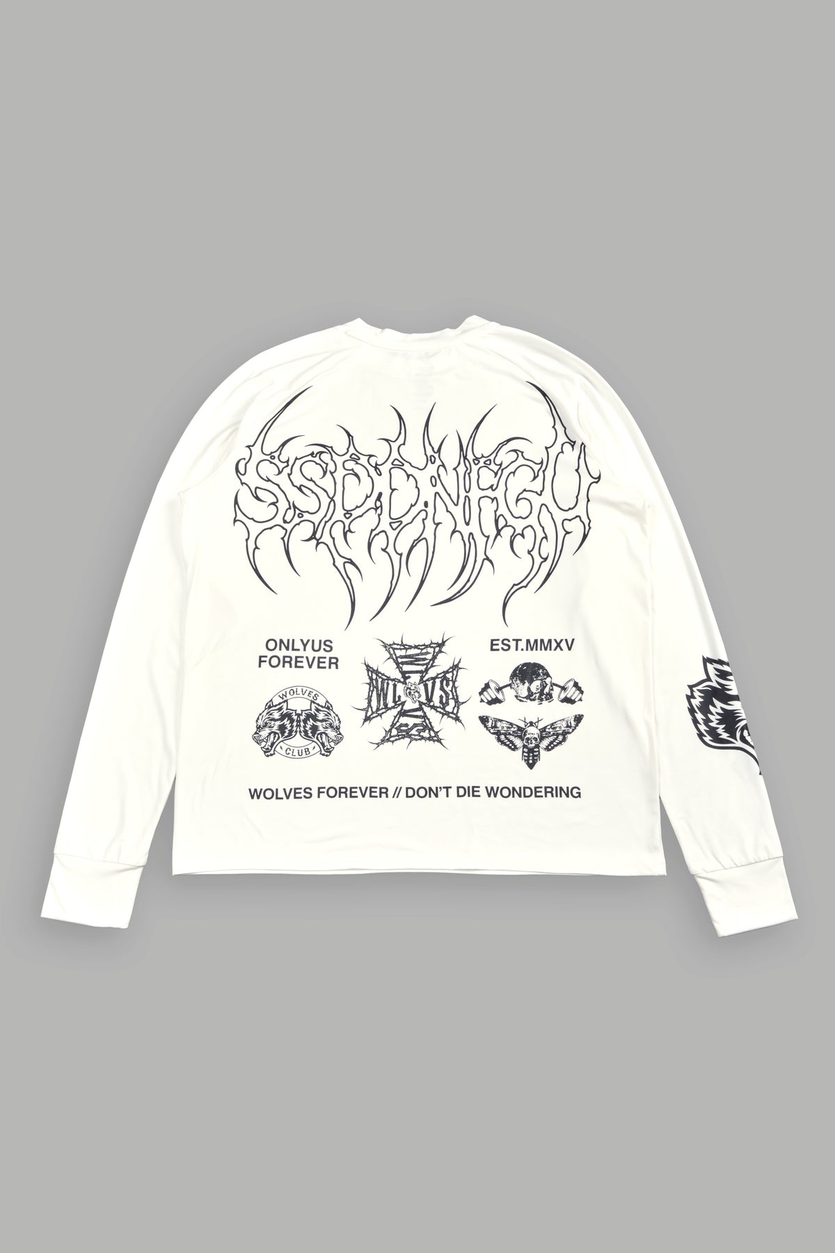 Hesh Mantra Dry Wolf Raglan Ls Tee In White
