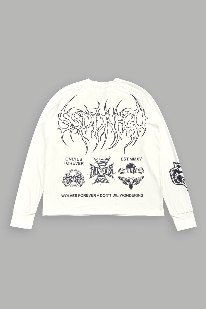 Hesh Mantra Dry Wolf Raglan Ls Tee In White