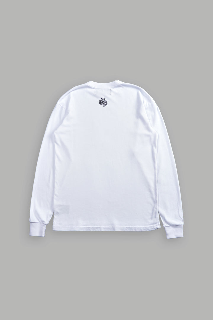 Chopper Wolf "Premium" L/S Tee in White